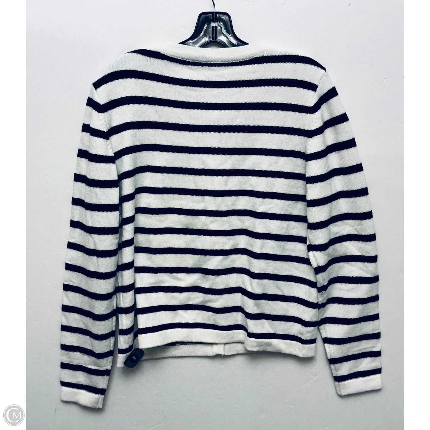 Sweater Cardigan By Cmc In Striped Pattern, Size: M