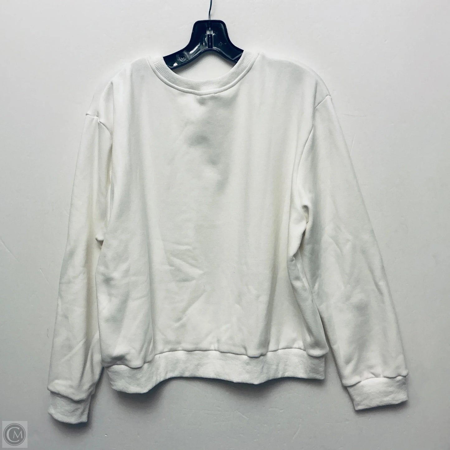Sweatshirt Crewneck By Main Strip In White, Size: L