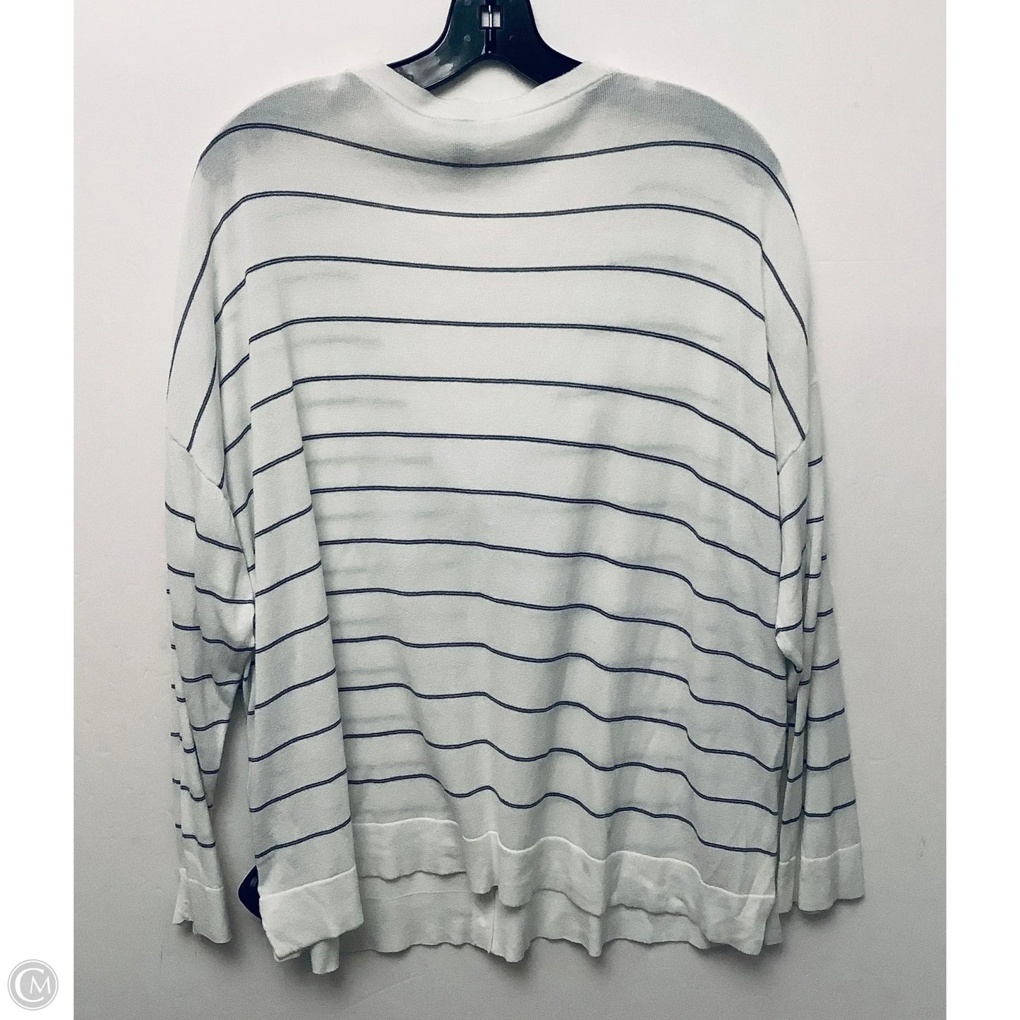 Sweater Cardigan By Eileen Fisher In Striped Pattern, Size: 1x