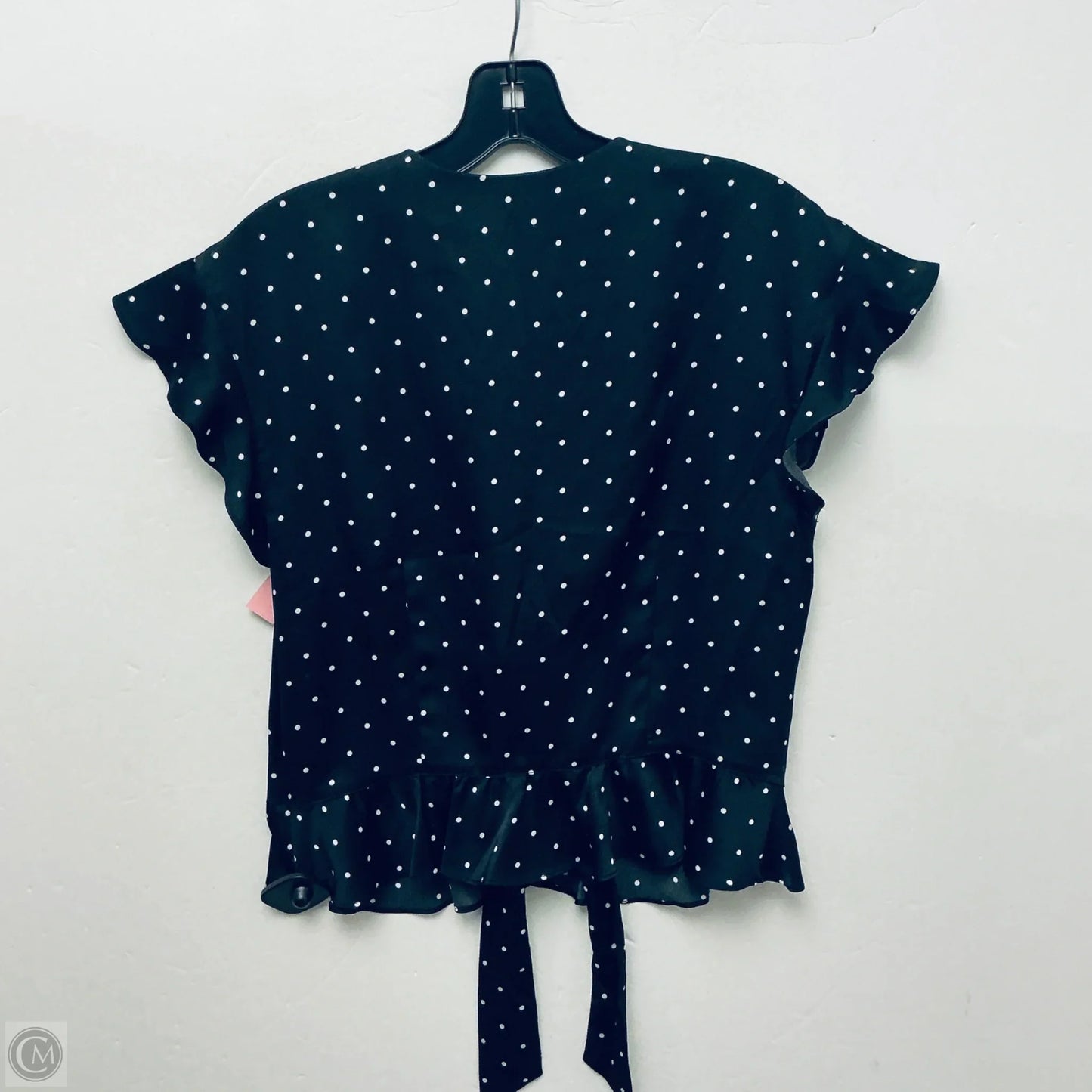 Top Short Sleeve By Abercrombie And Fitch In Polkadot Pattern, Size: L