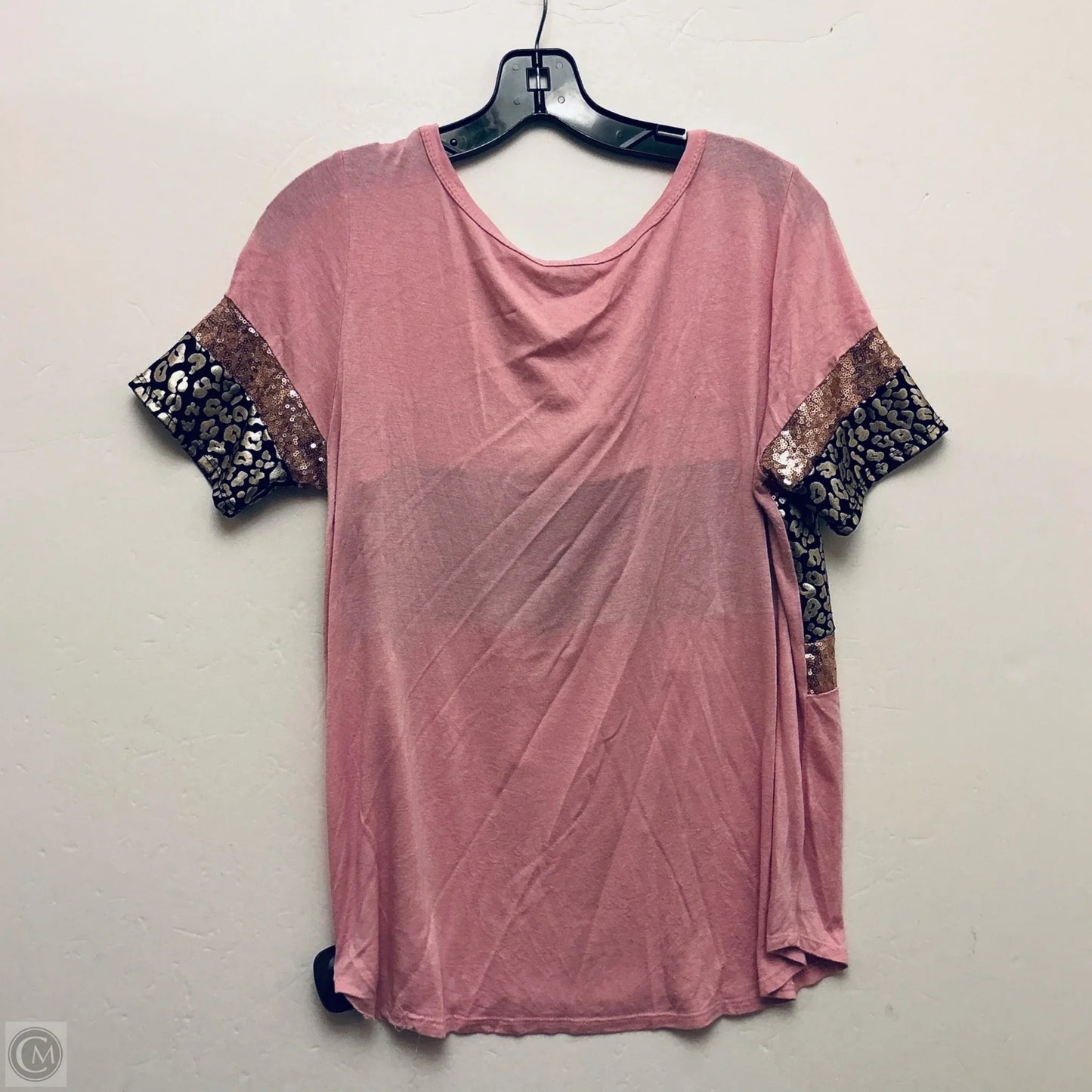 Top Short Sleeve By Bibi In Pink, Size: M