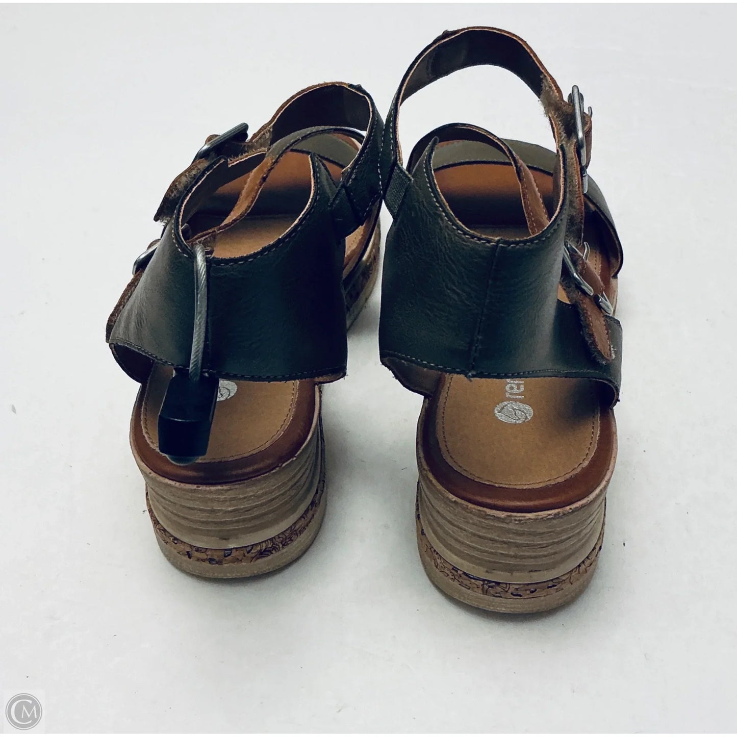 Sandals Heels Wedge By Cmc In Green, Size: 10