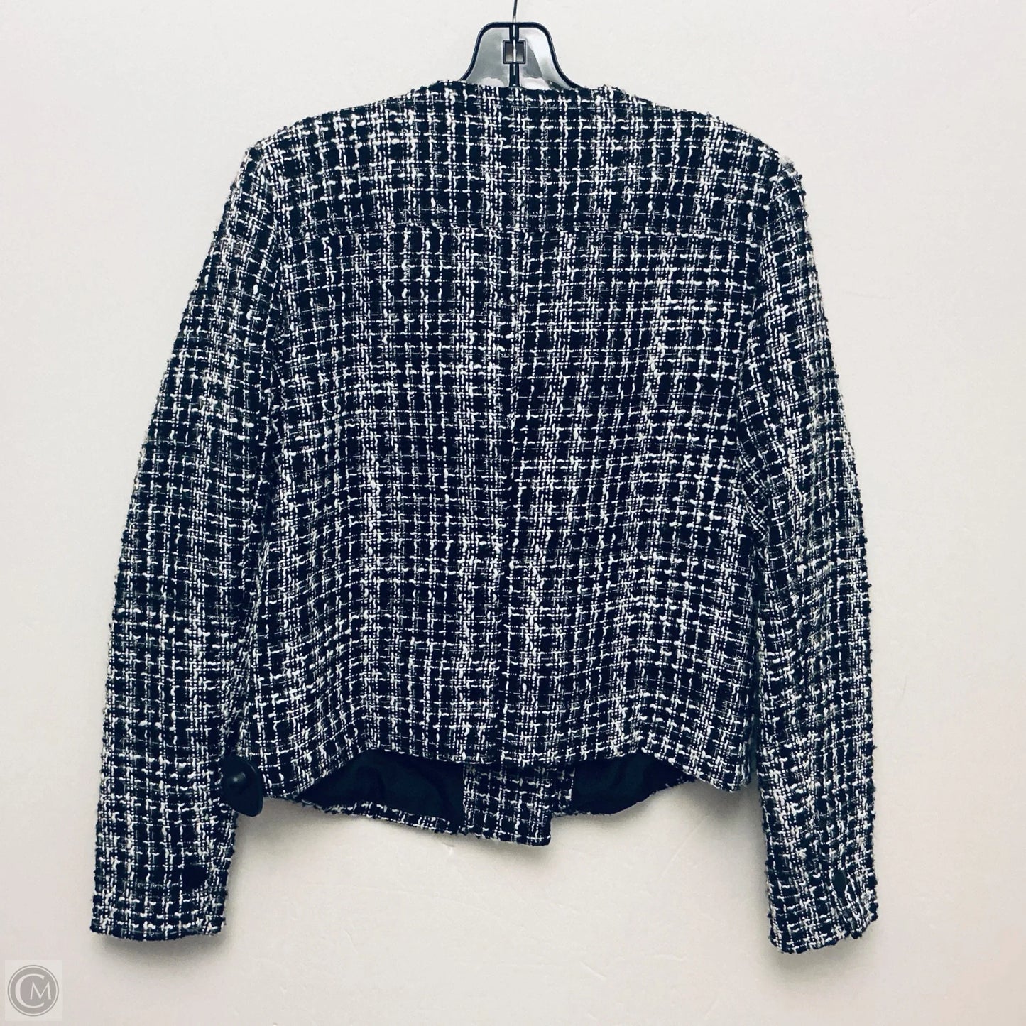 Blazer By Simply Vera In Black & White, Size: M