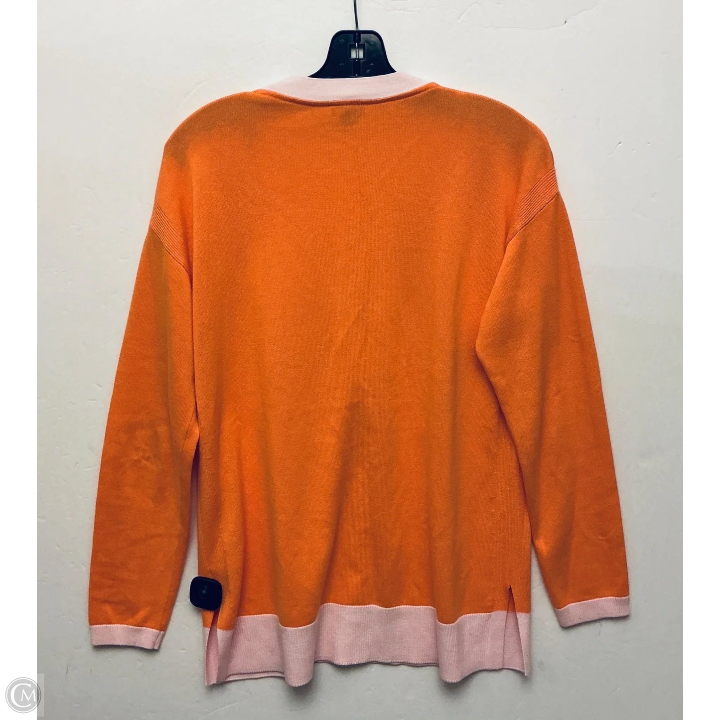 Sweater Cardigan By Talbots In Orange, Size: S