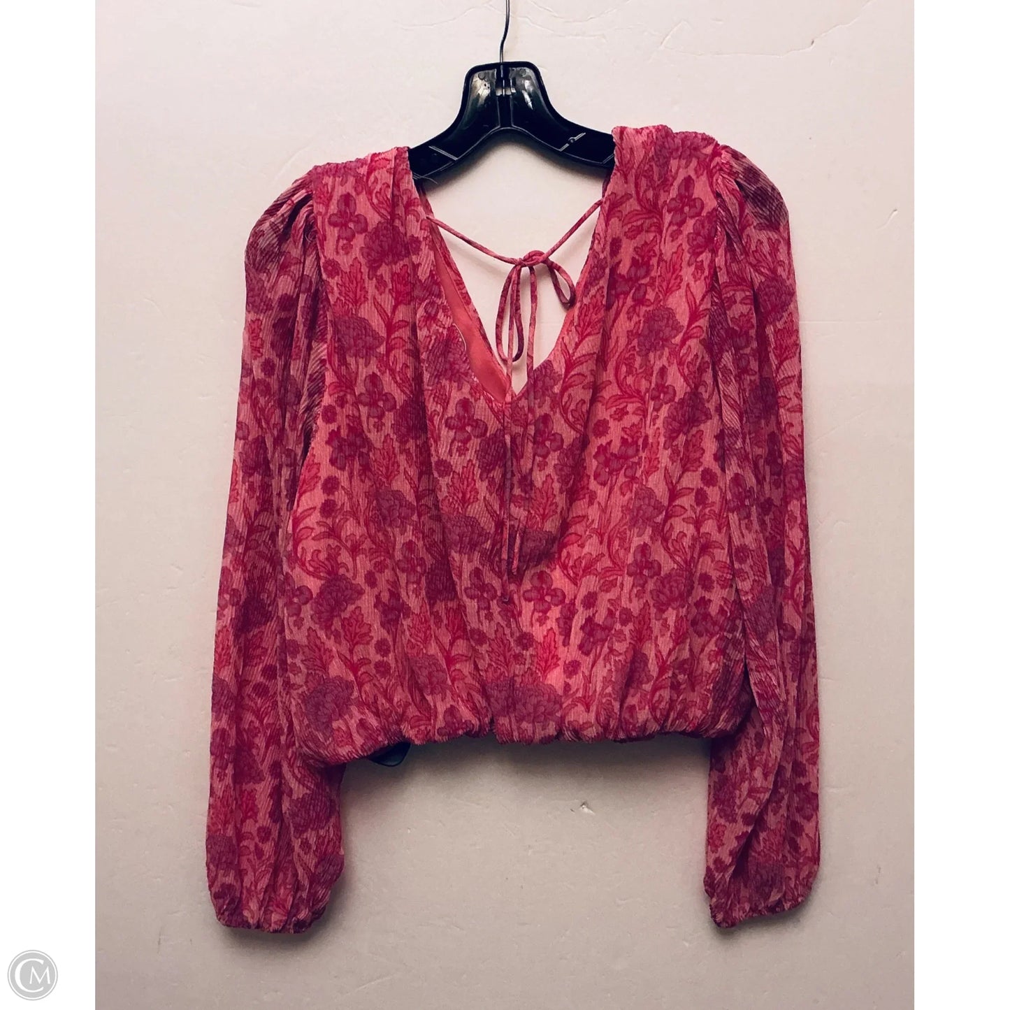 Top Long Sleeve By Japna In Pink, Size: L