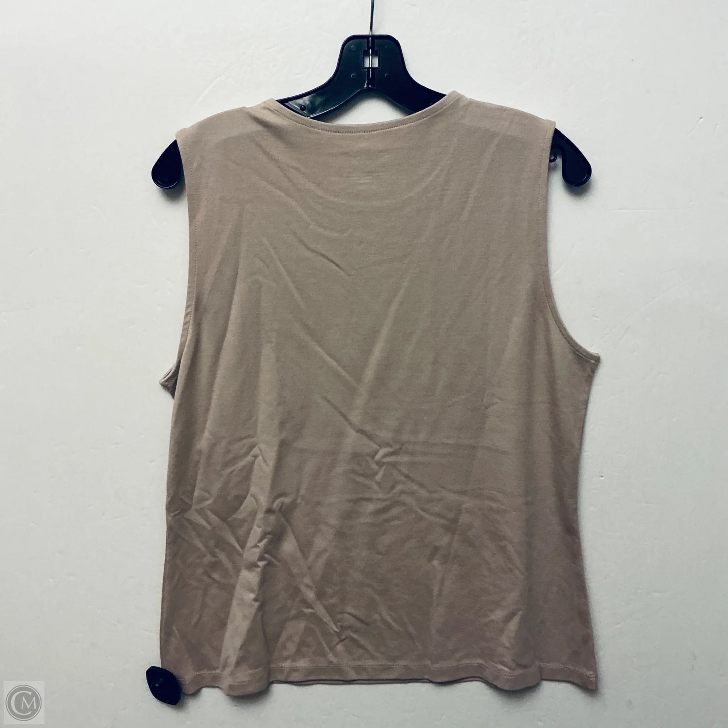 Top Sleeveless Basic By Adrienne Vittadini In Tan, Size: Xl