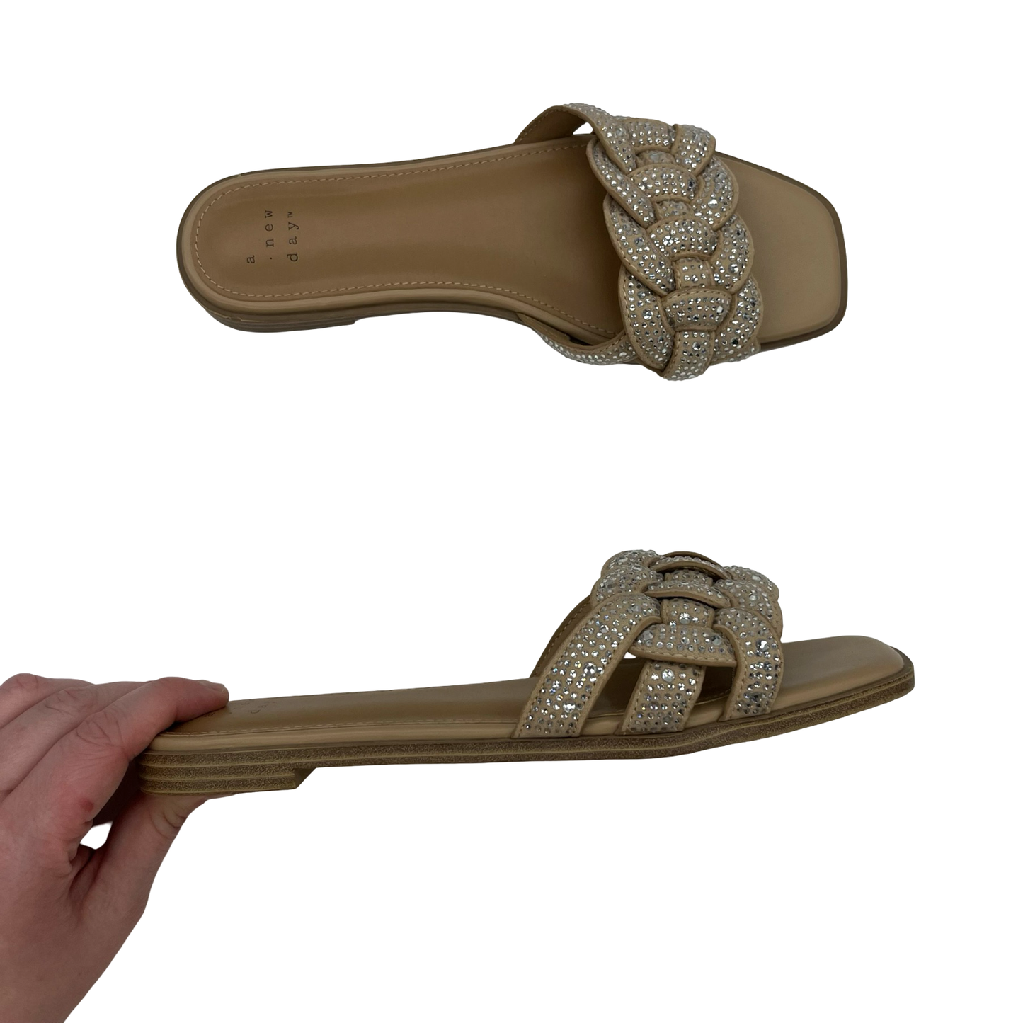 Sandals Flats By A New Day In Tan, Size:6.5