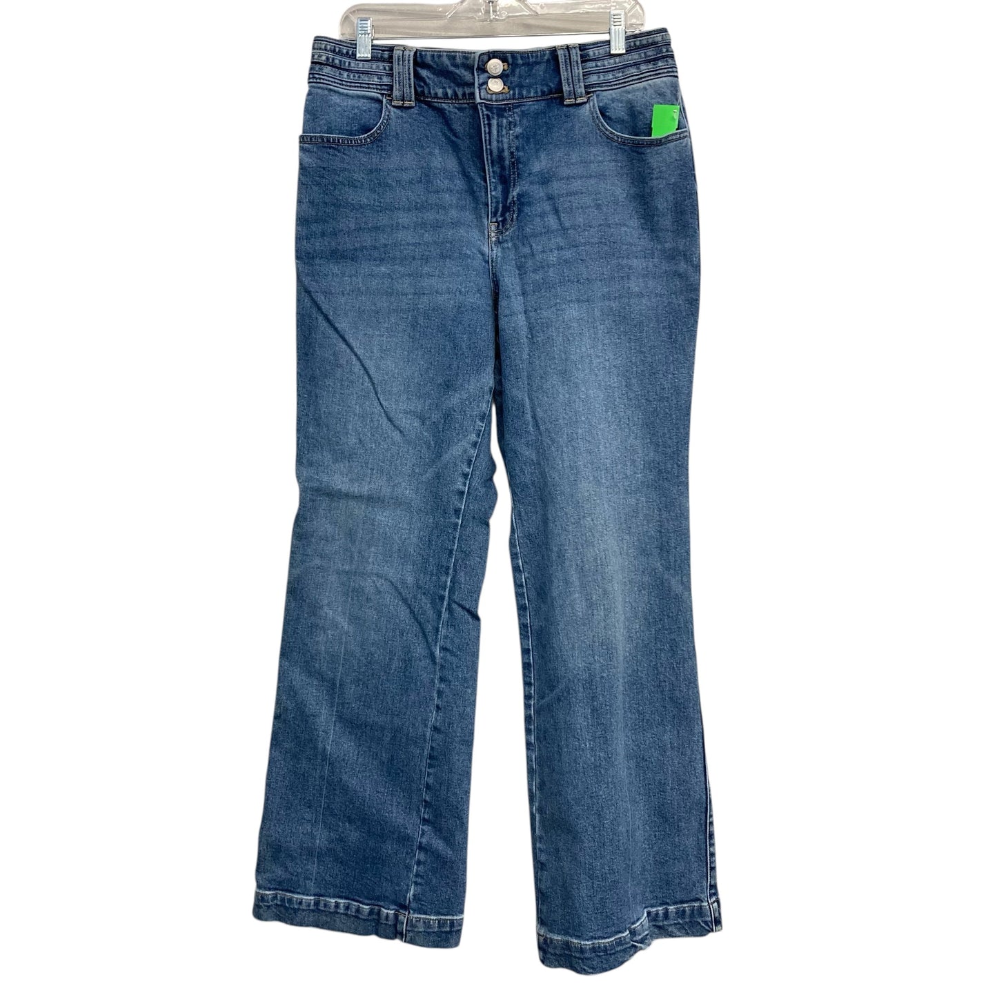 Jeans Flared By Talbots In Blue Denim, Size:14