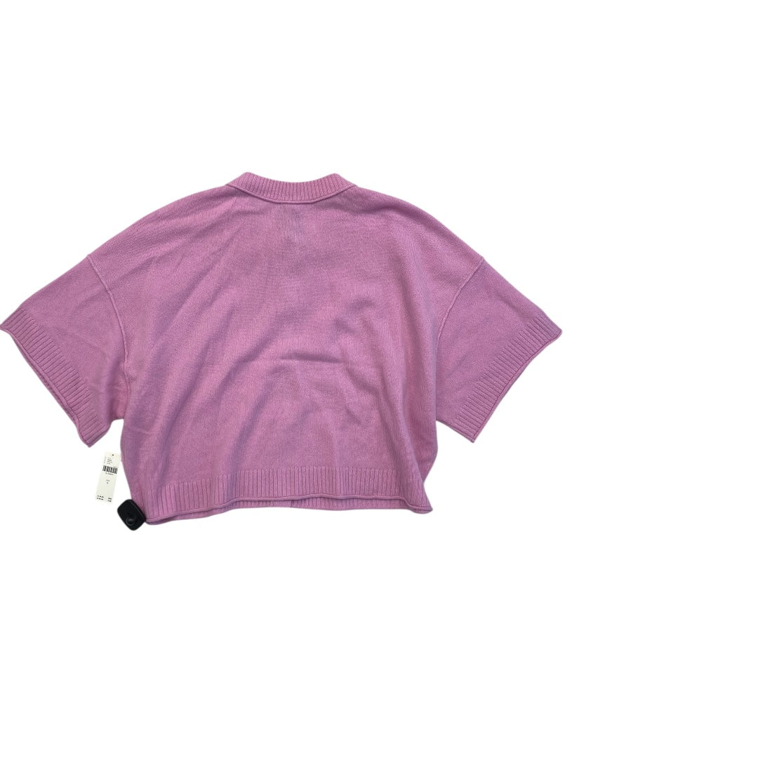 Sweater Cardigan By Anthropologie In Pink, Size:S