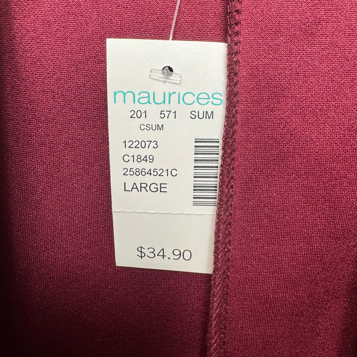 Jacket Other By Maurices In Red, Size: L