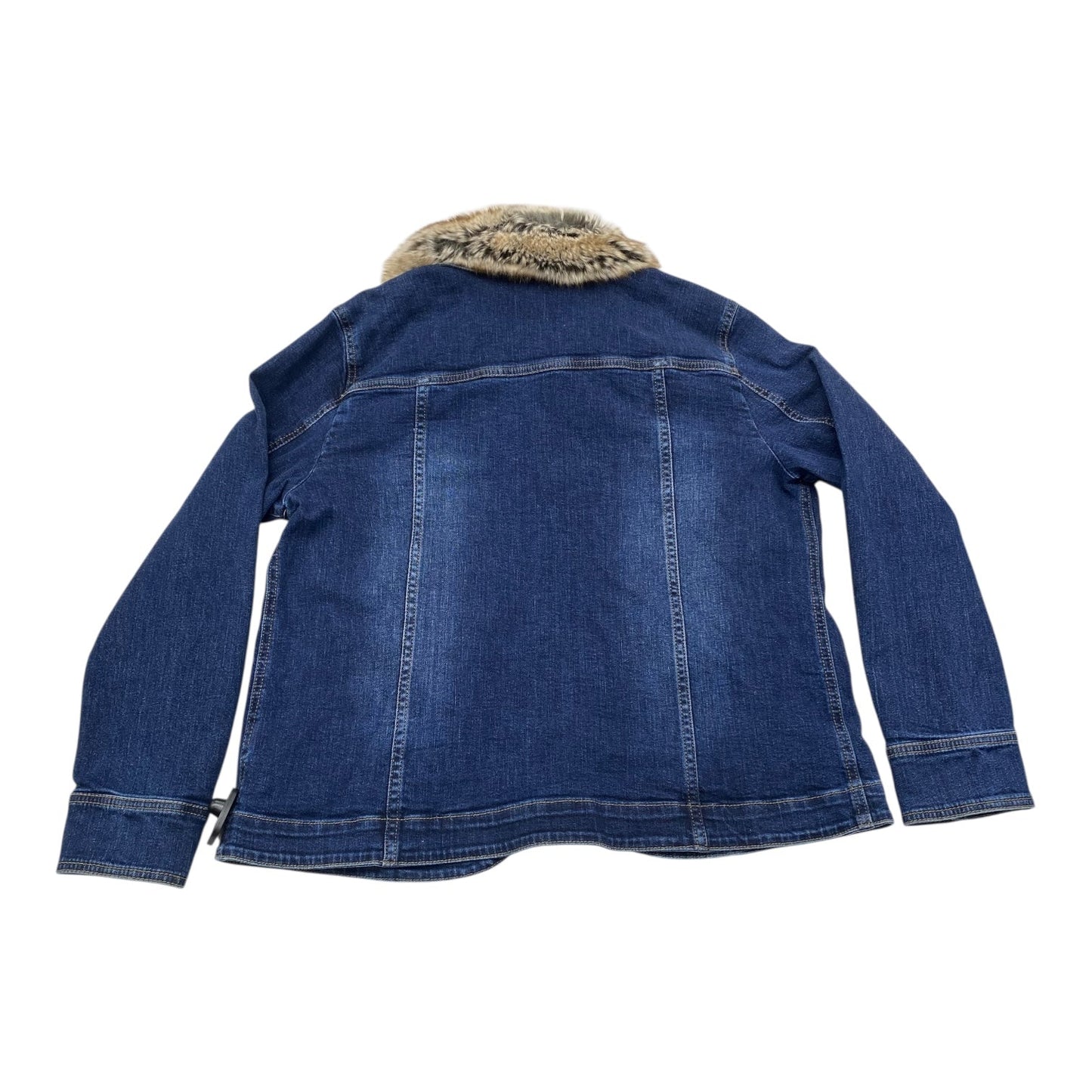 Jacket Denim By J. Jill In Blue Denim, Size:M