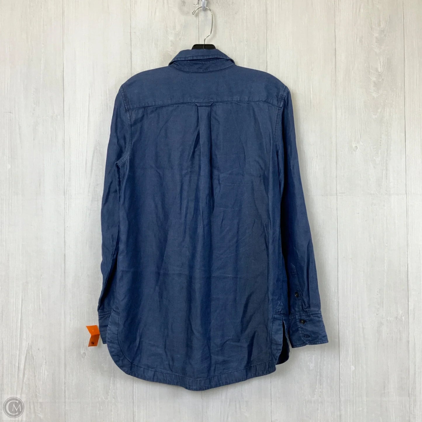 Blouse Long Sleeve By Banana Republic In Blue, Size: S