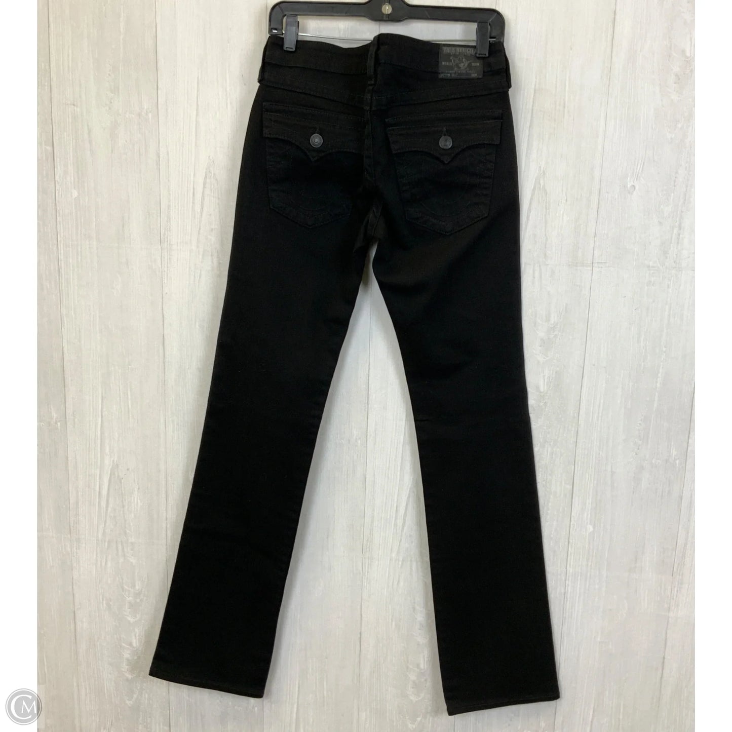 Jeans Boot Cut By True Religion In Black Denim, Size: 10