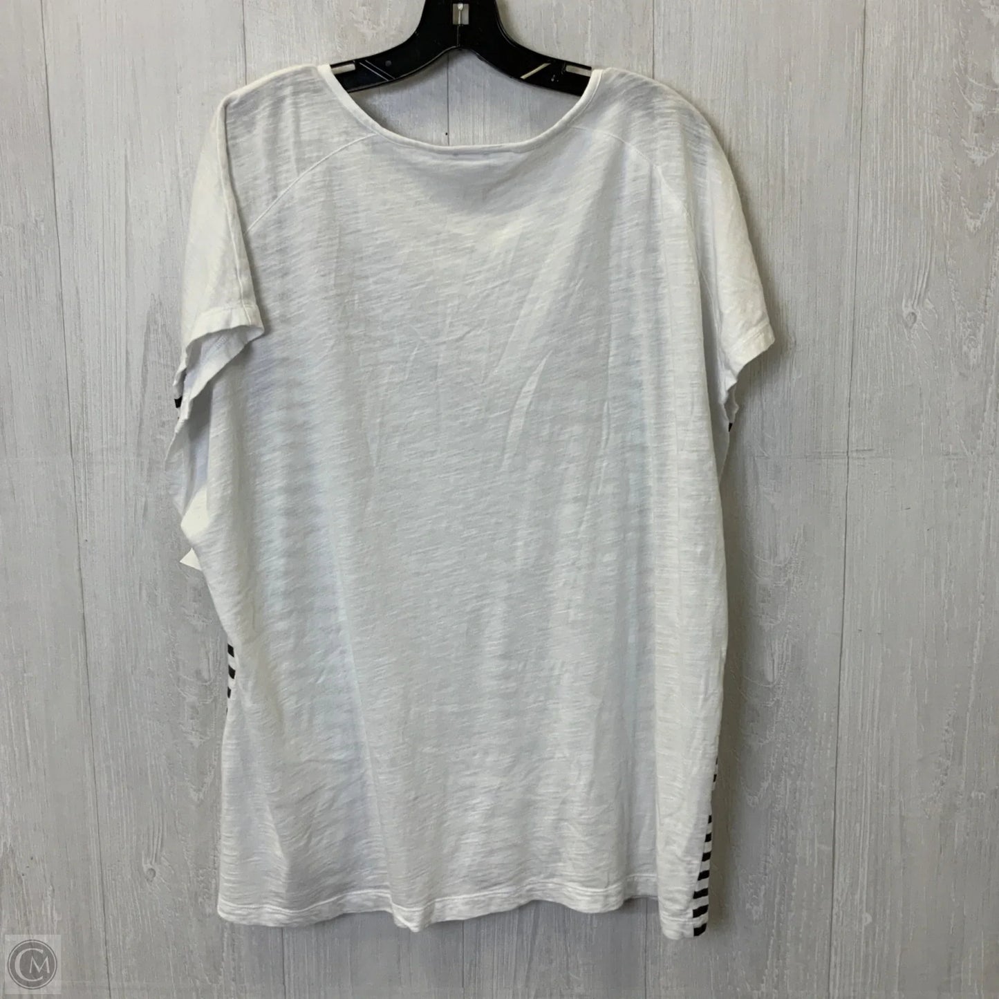Top Short Sleeve By Cj Banks In Black & White, Size: 2x