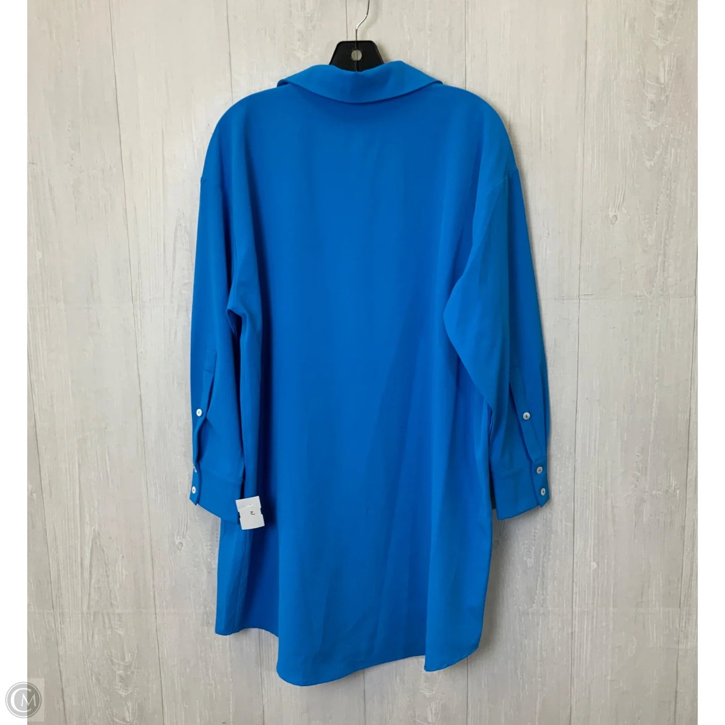 Blouse Long Sleeve By Entro In Blue, Size: M