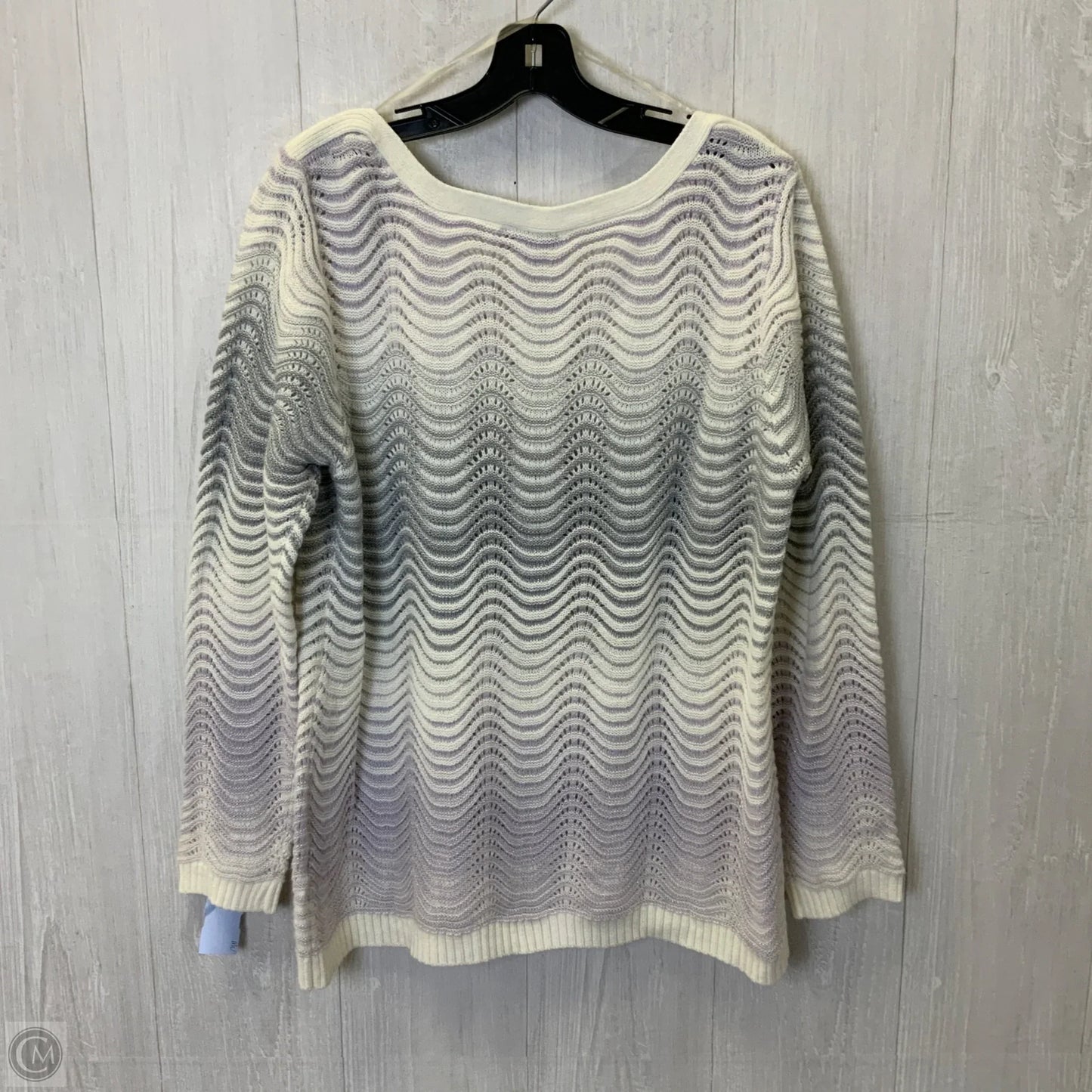 Sweater By Christopher And Banks In Grey & White, Size: Xl