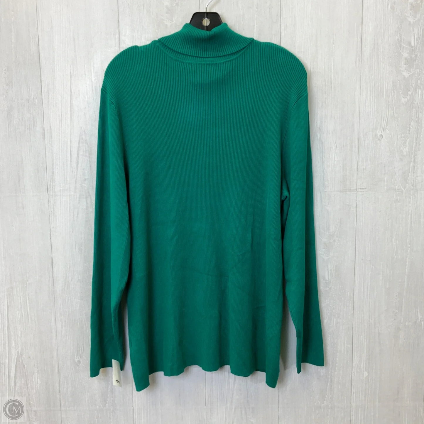 Top Long Sleeve Basic By Coldwater Creek In Teal, Size: 2x