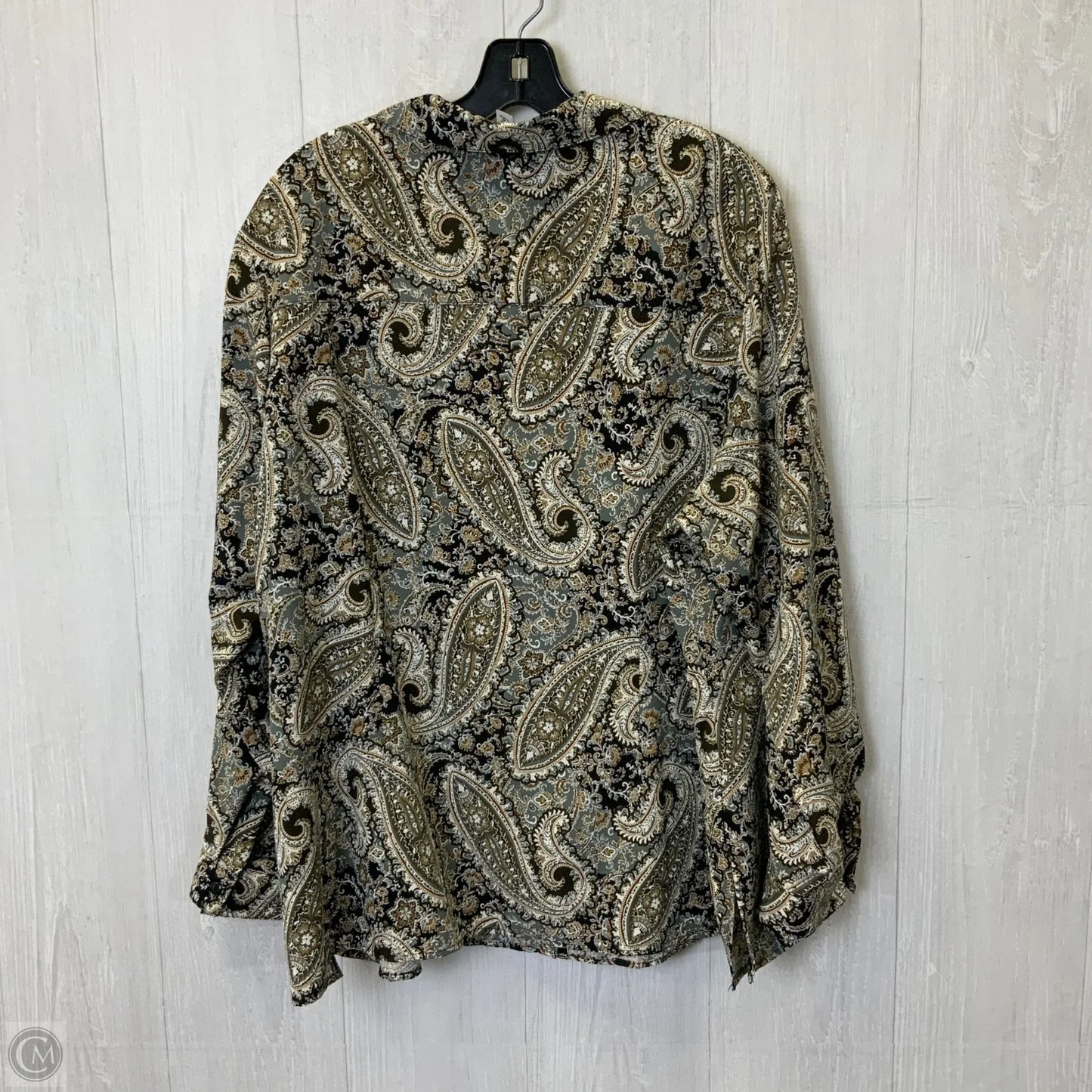 Blouse Long Sleeve By Ny Collection In Brown, Size: 3x