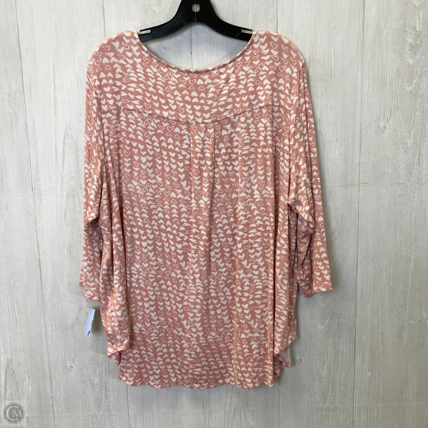 Top Long Sleeve By Philosophy In Pink, Size: 2x