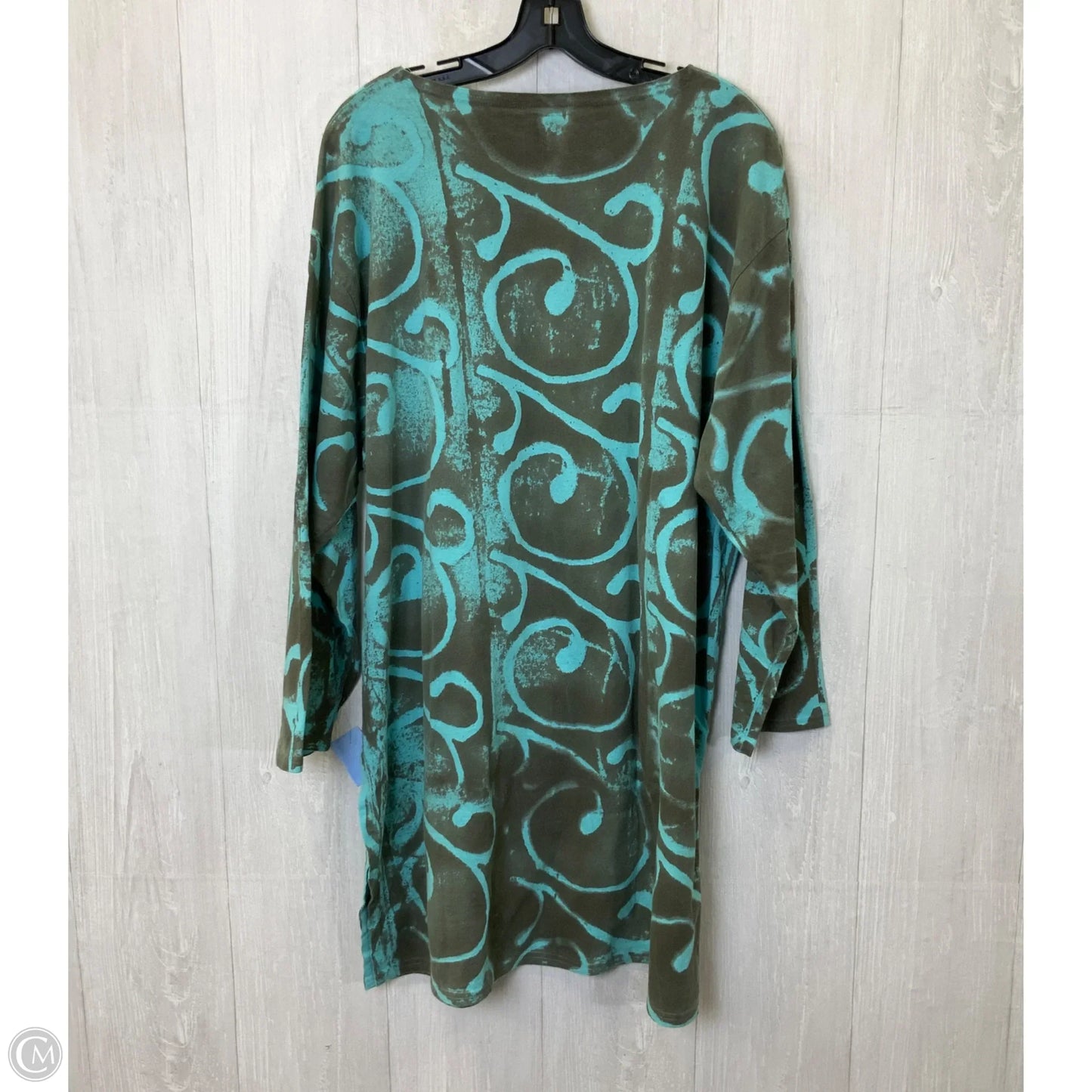 Tunic Long Sleeve By Clothes Mentor In Grey, Size: 2x