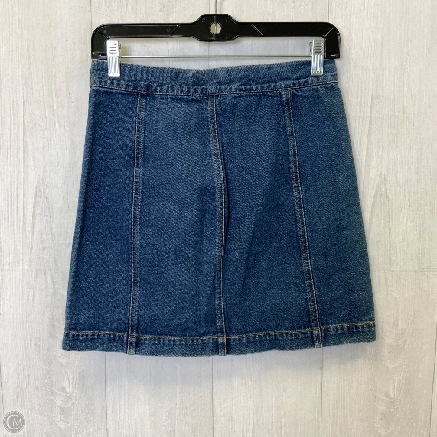 Skirt Midi By Forever 21 In Blue Denim, Size: Xs