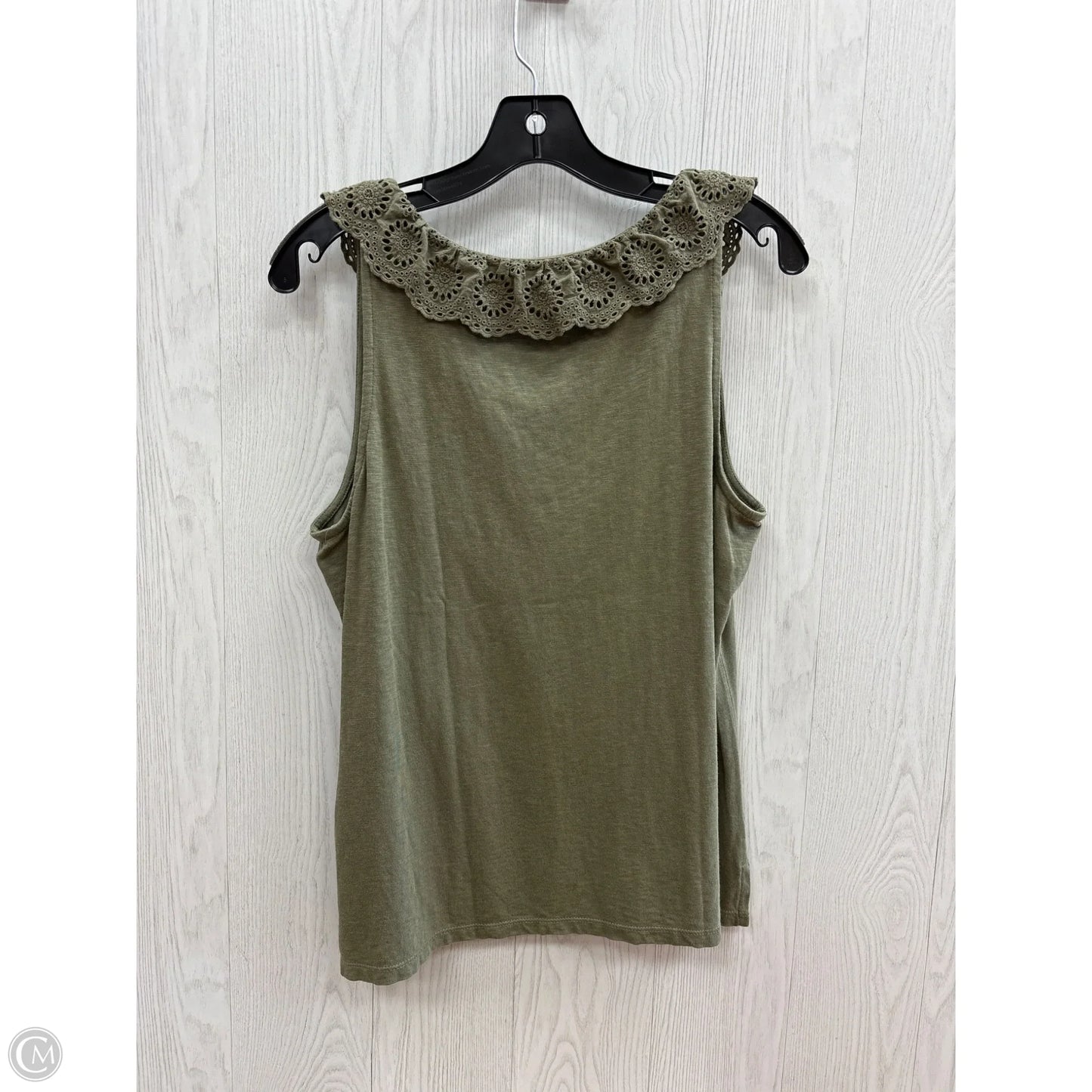 Top Sleeveless By Talbots In Green, Size: L