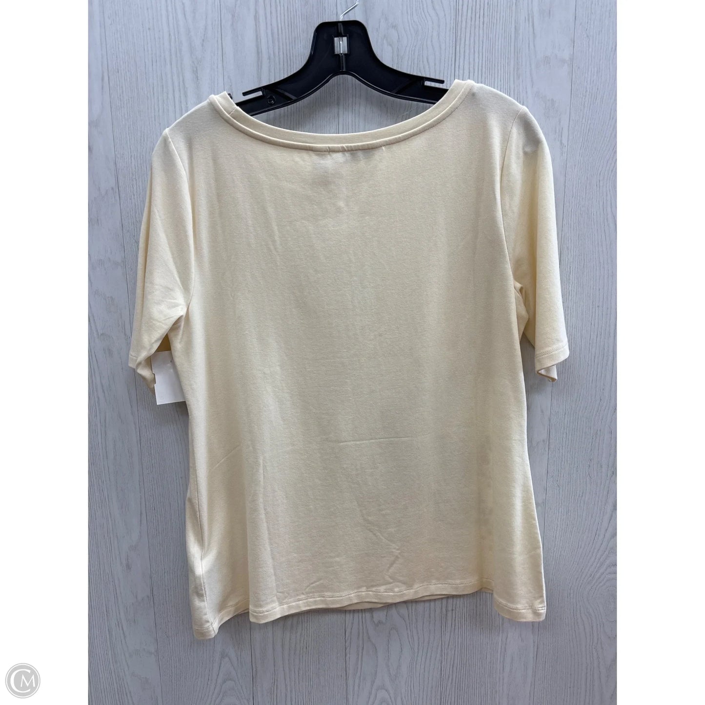 Top Short Sleeve By Isaac Mizrahi Live Qvc In Cream, Size: S