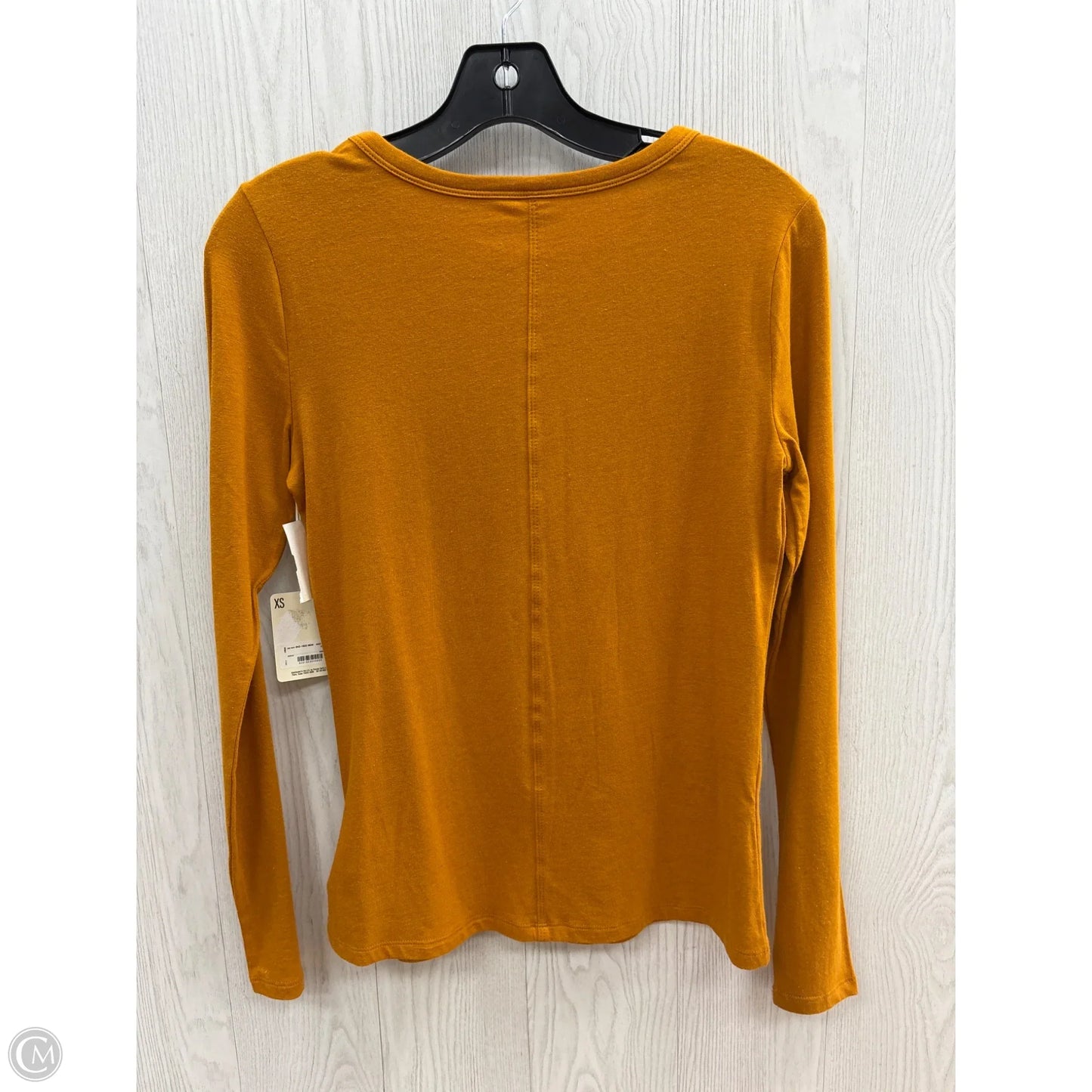 Top Long Sleeve Basic By Ana In Gold, Size: Xs