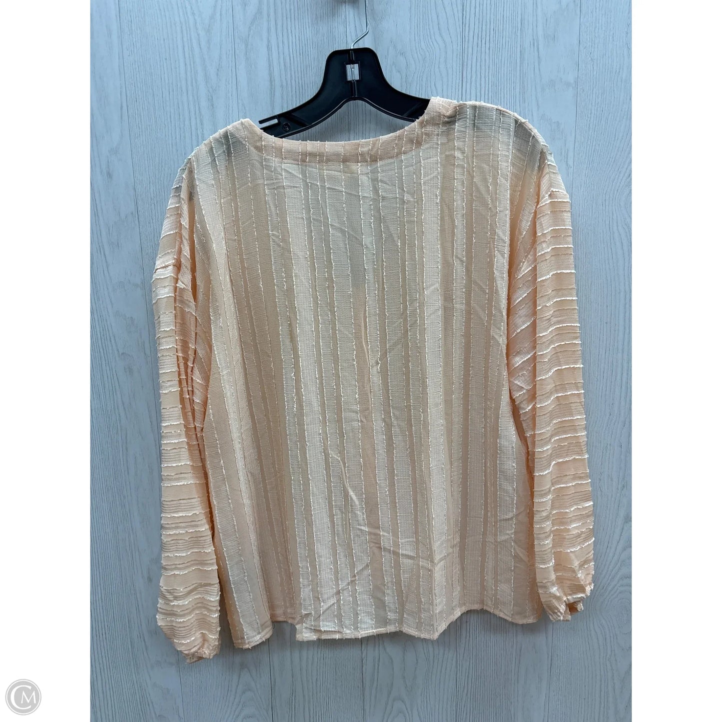 Top Long Sleeve By Entro In Peach, Size: S