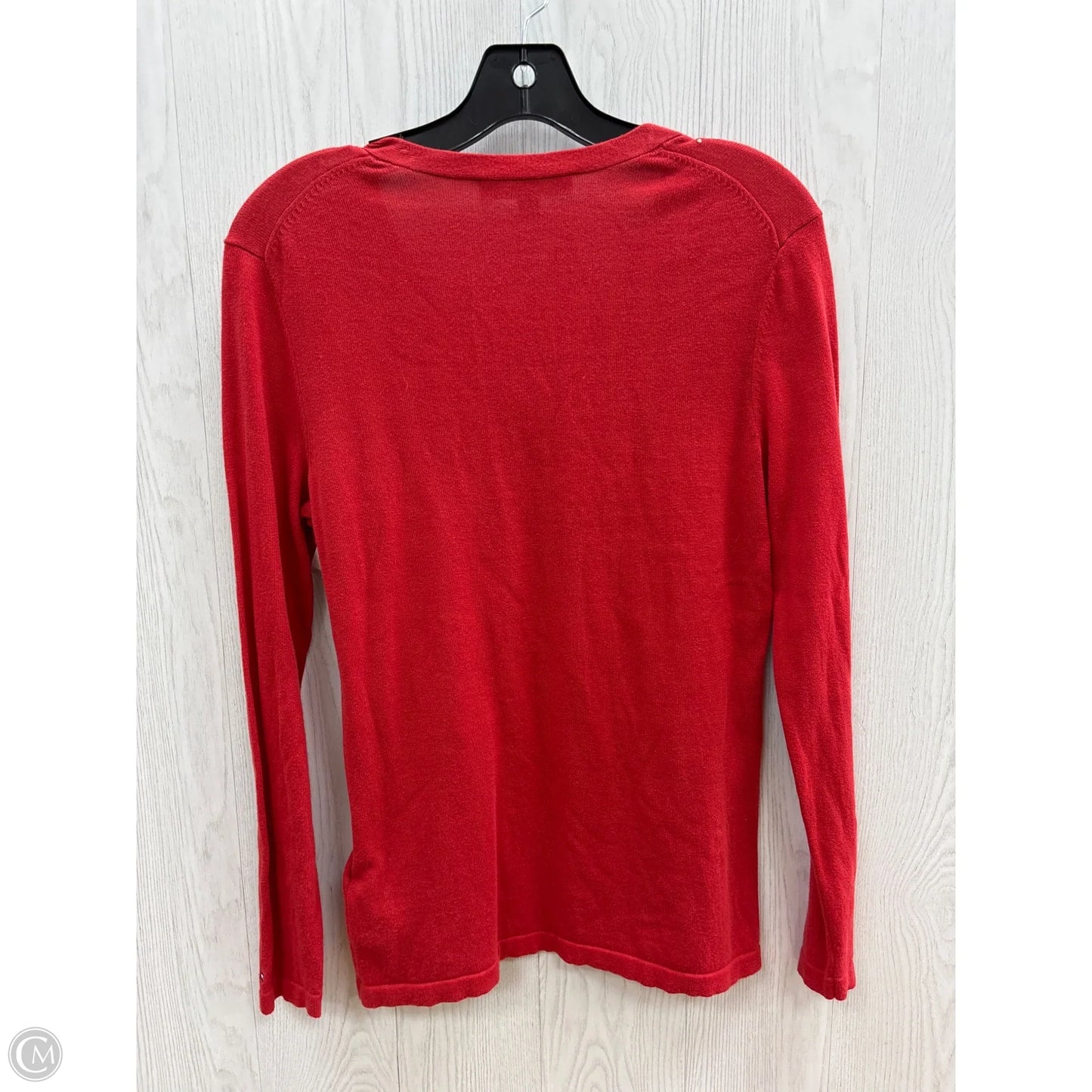 Top Long Sleeve Basic By Tommy Hilfiger In Red, Size: S