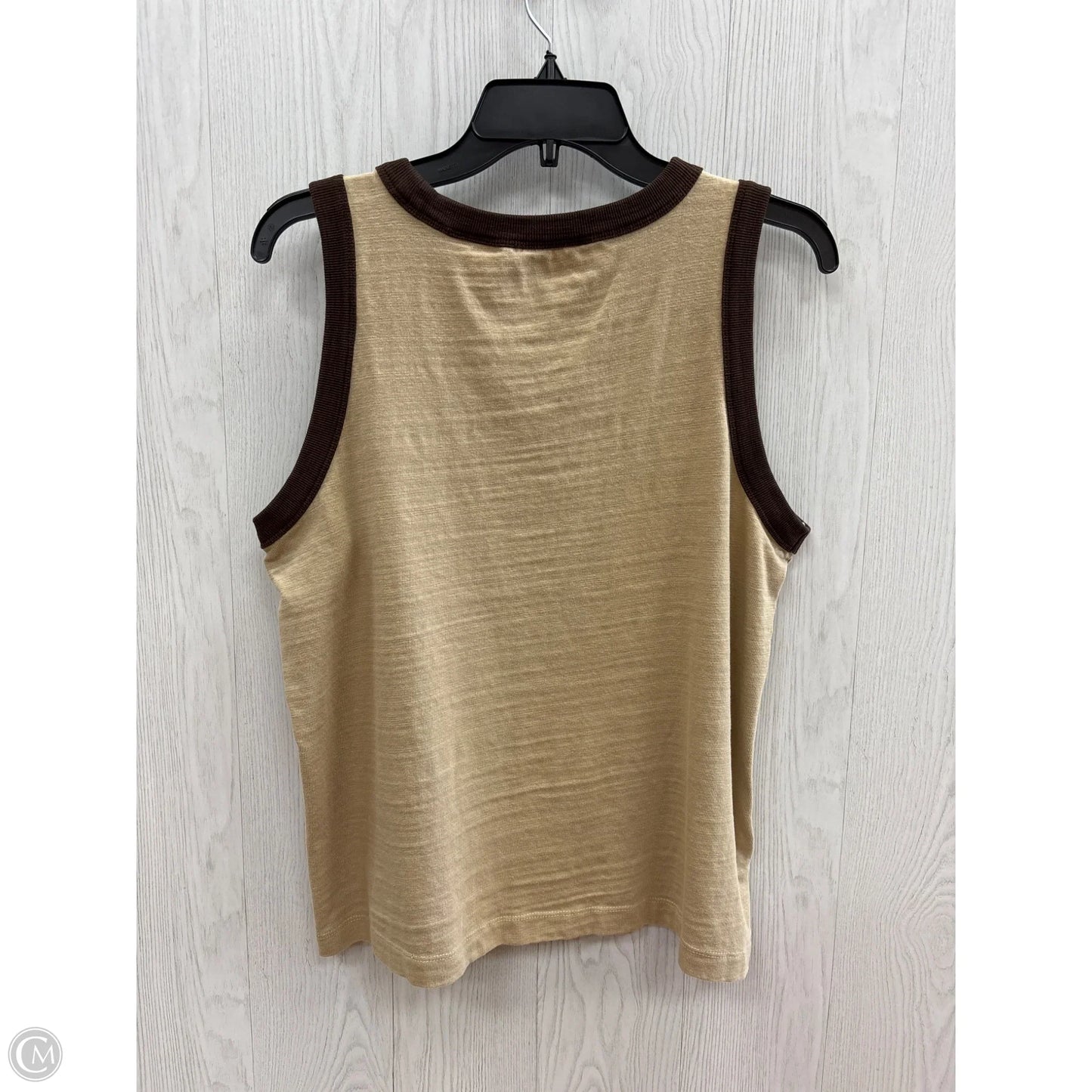 Top Sleeveless By Loft In Tan, Size: L