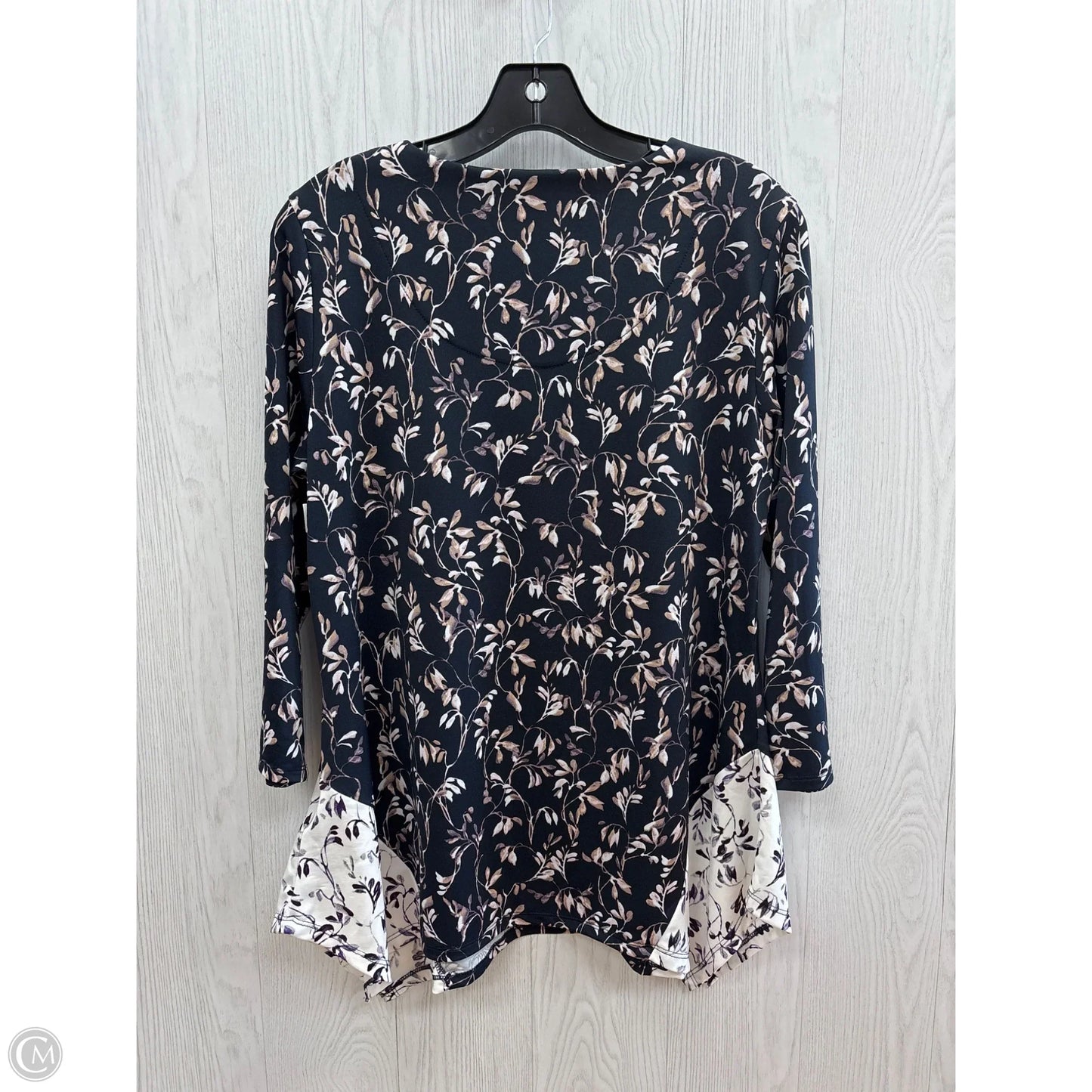 Top 3/4 Sleeve By Zac And Rachel In Navy, Size: S