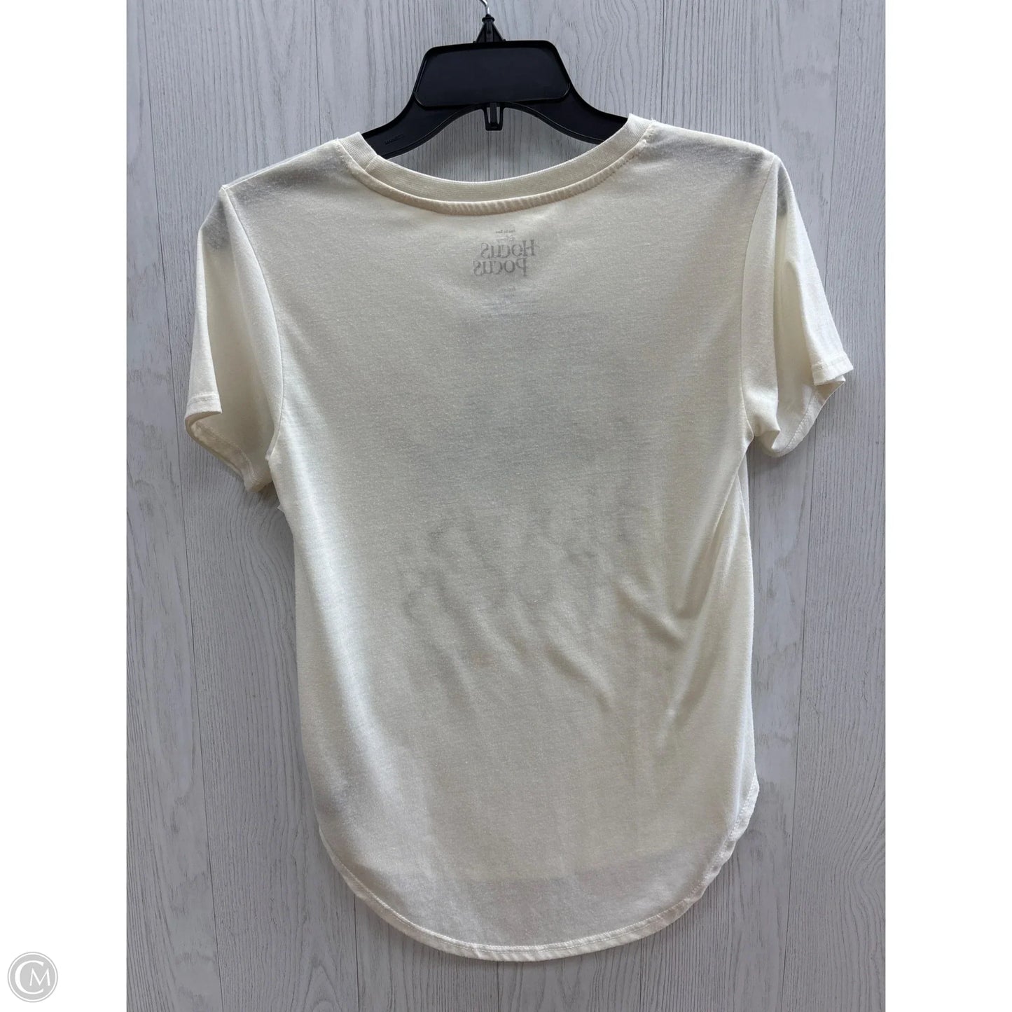 Top Short Sleeve Basic By Disney Store In Cream, Size: S