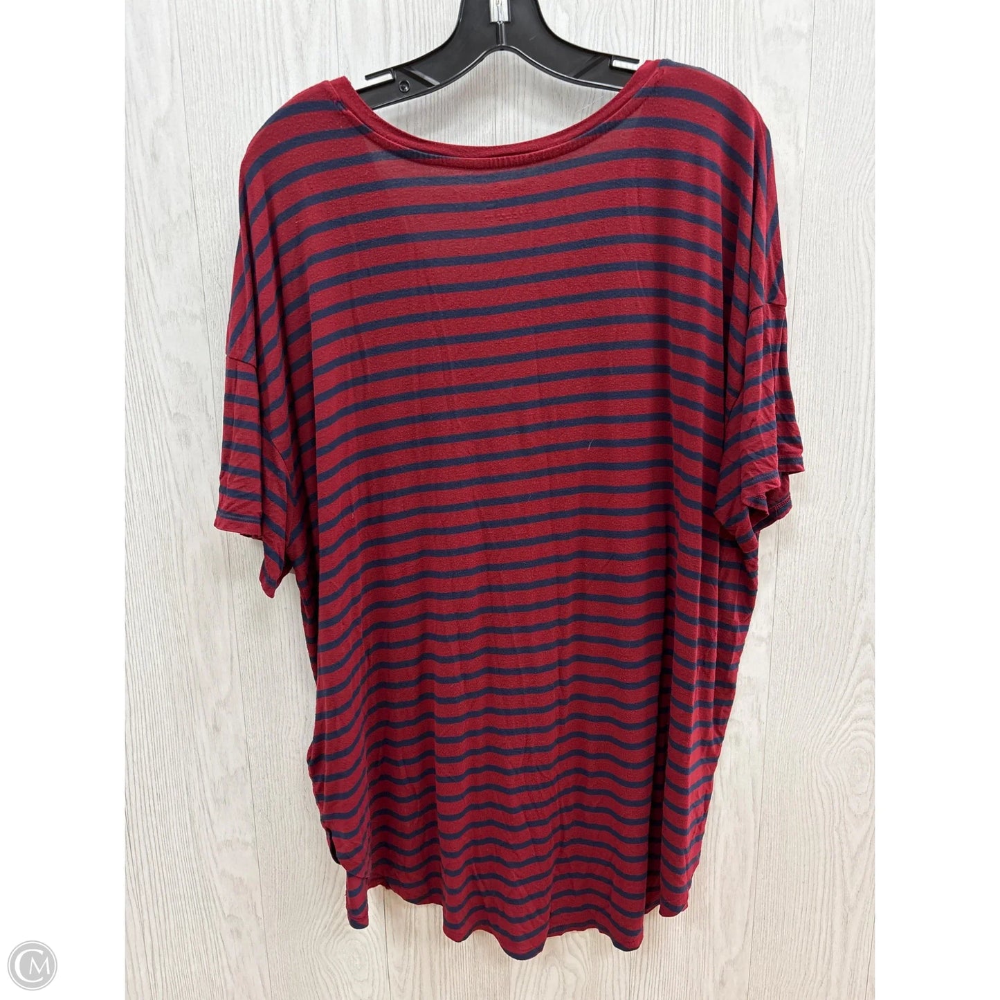 Top Short Sleeve By Time And Tru In Red, Size: 2x