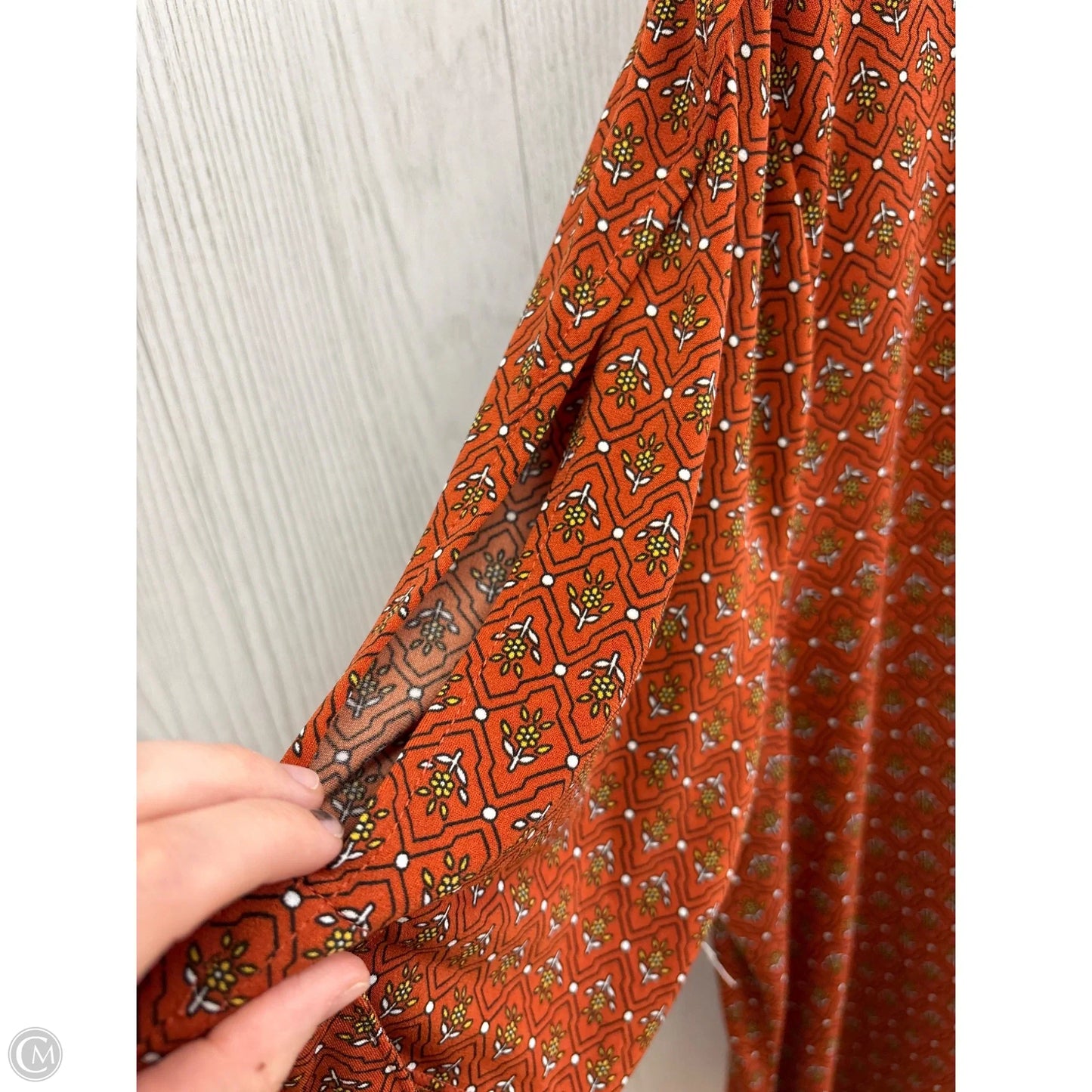 Top Short Sleeve By Liz Claiborne In Orange, Size: Xl