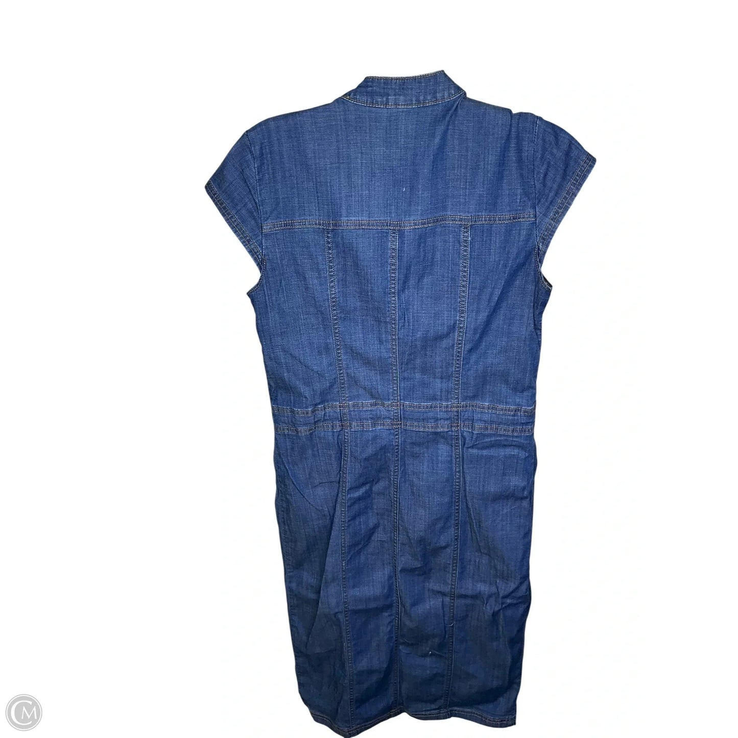 Dress Casual Midi By White House Black Market In Blue Denim, Size: Xs