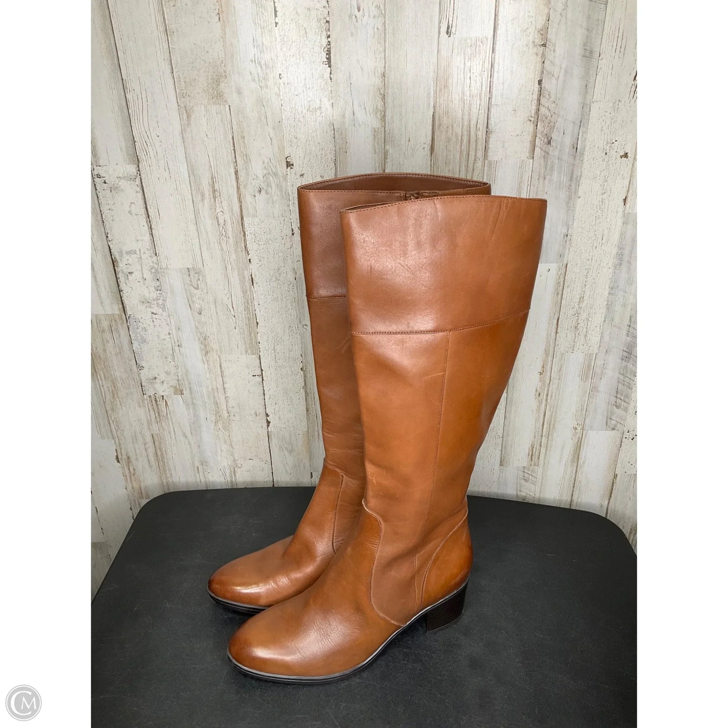 Boots Knee Heels By Naturalizer In Brown, Size: 9