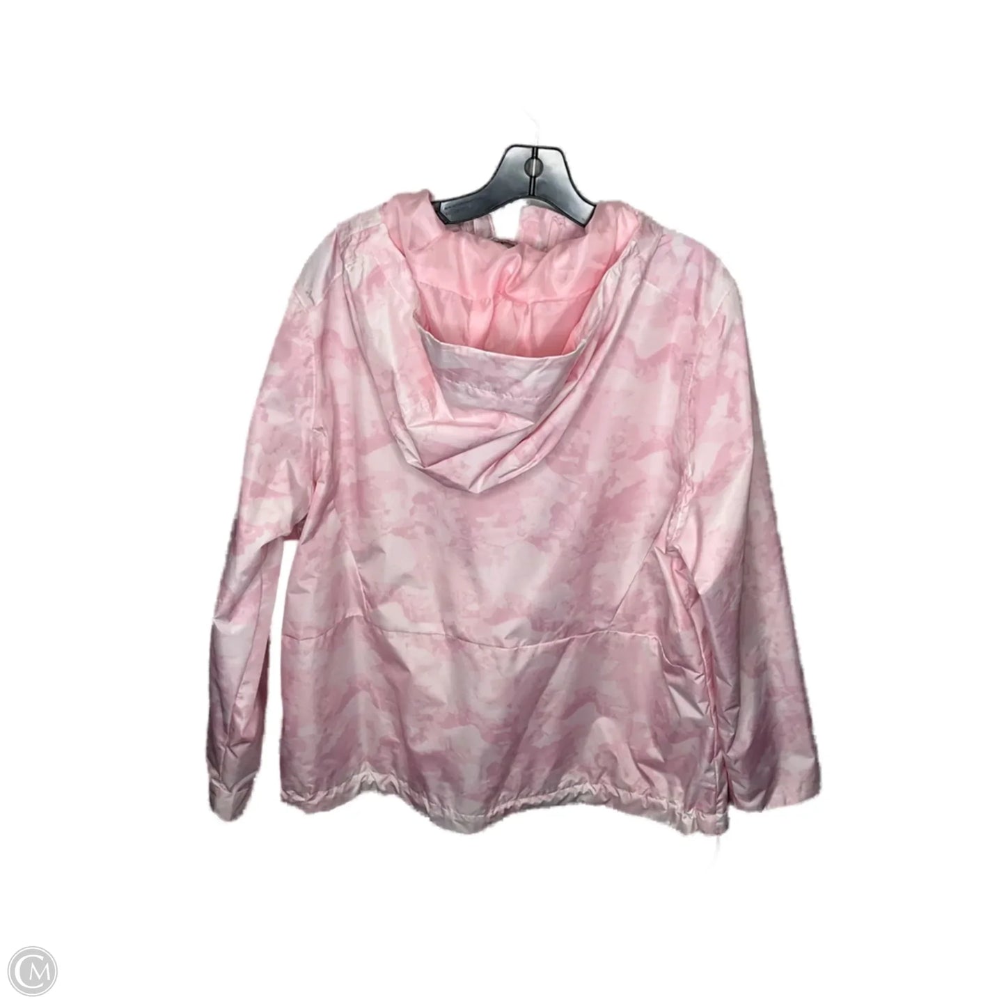Jacket Windbreaker By Clothes Mentor In Pink, Size: 2x