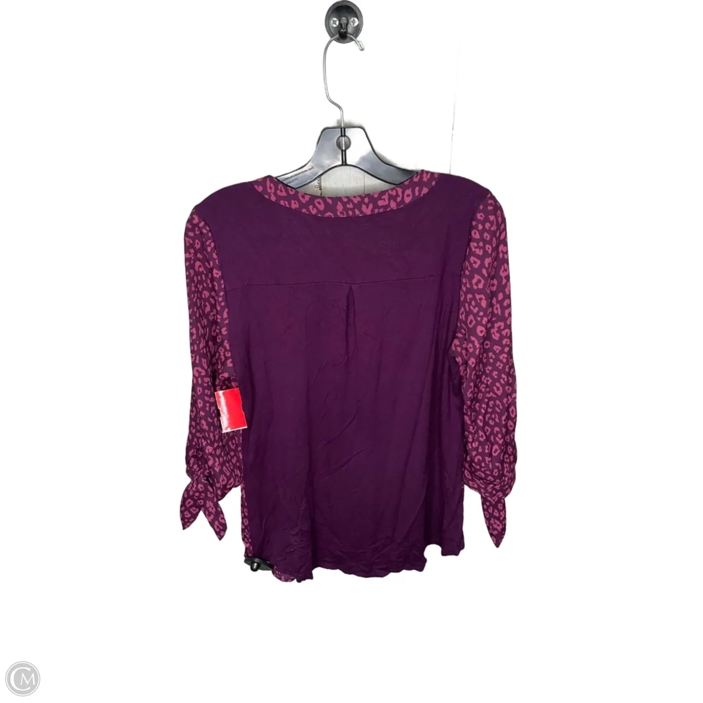Top 3/4 Sleeve By Fortune & Ivy In Purple, Size: M