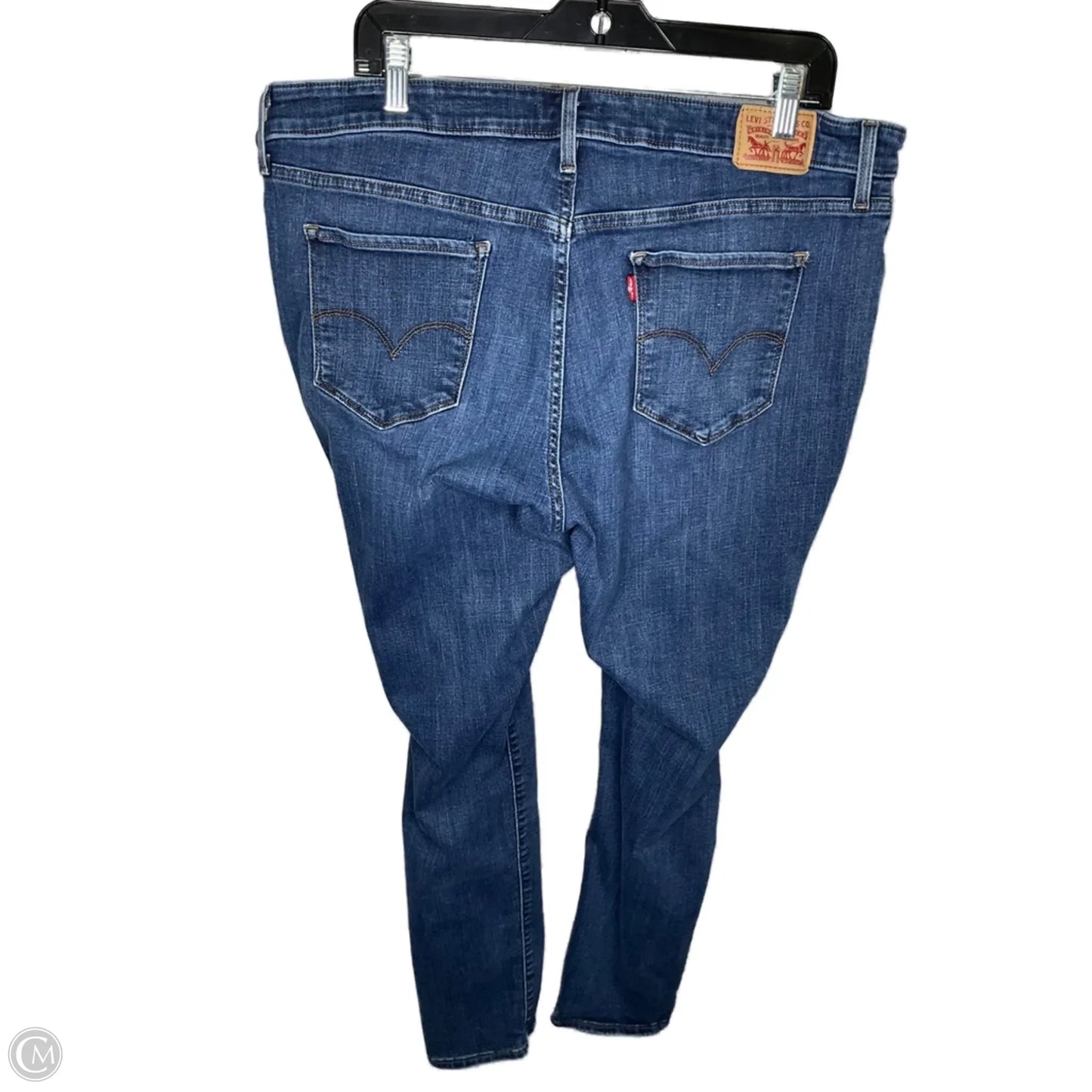 Jeans Skinny By Levis In Blue Denim, Size: 22