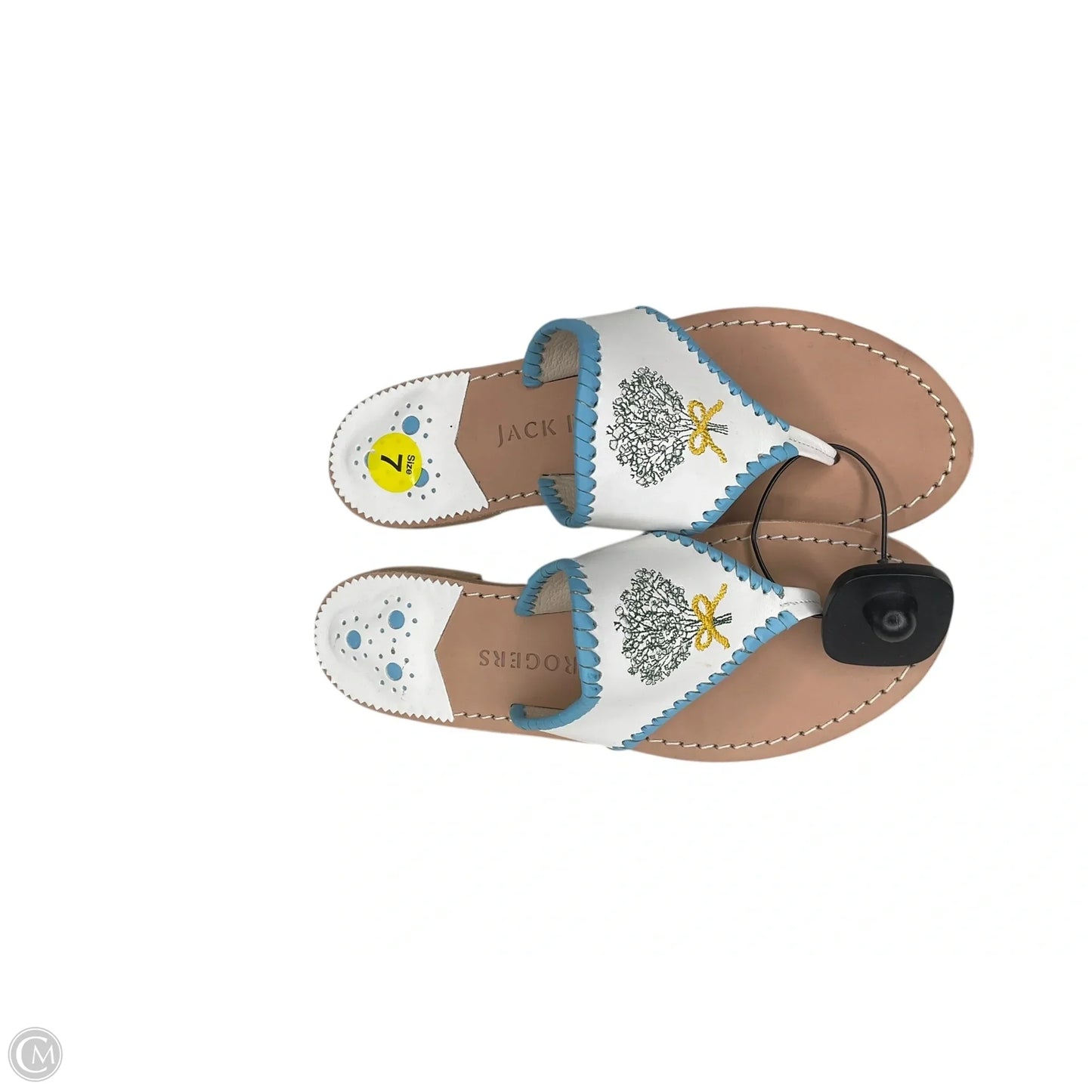 Sandals Heels Kitten By Jack Rogers In White, Size: 7