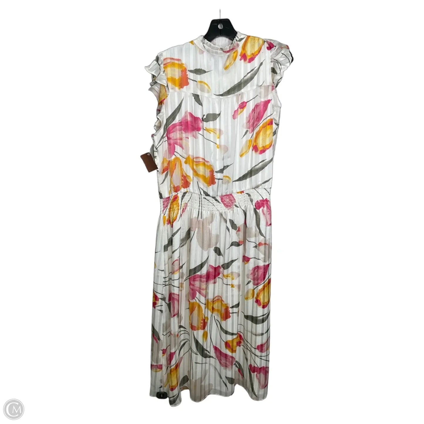 Dress Casual Maxi By White House Black Market In Floral Print, Size: L