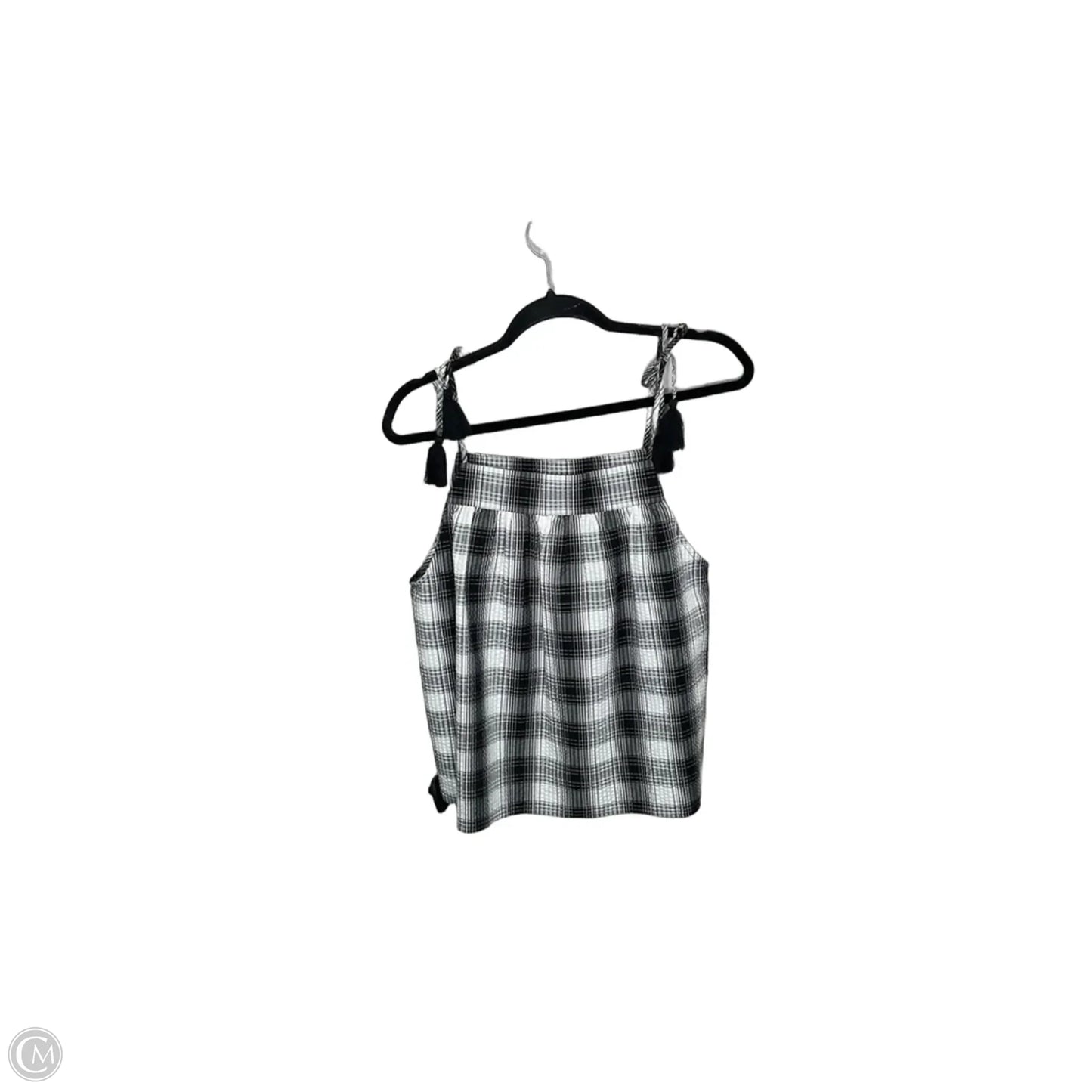 Top Sleeveless By Steve Madden In Plaid Pattern, Size: M