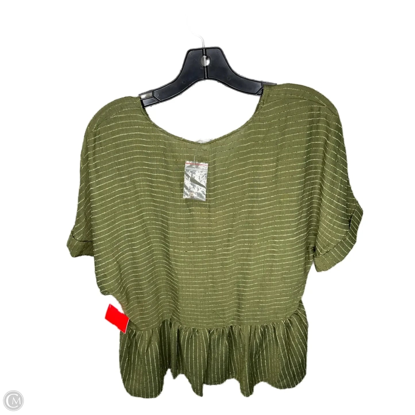 Top Short Sleeve By Blu Pepper In Green, Size: M