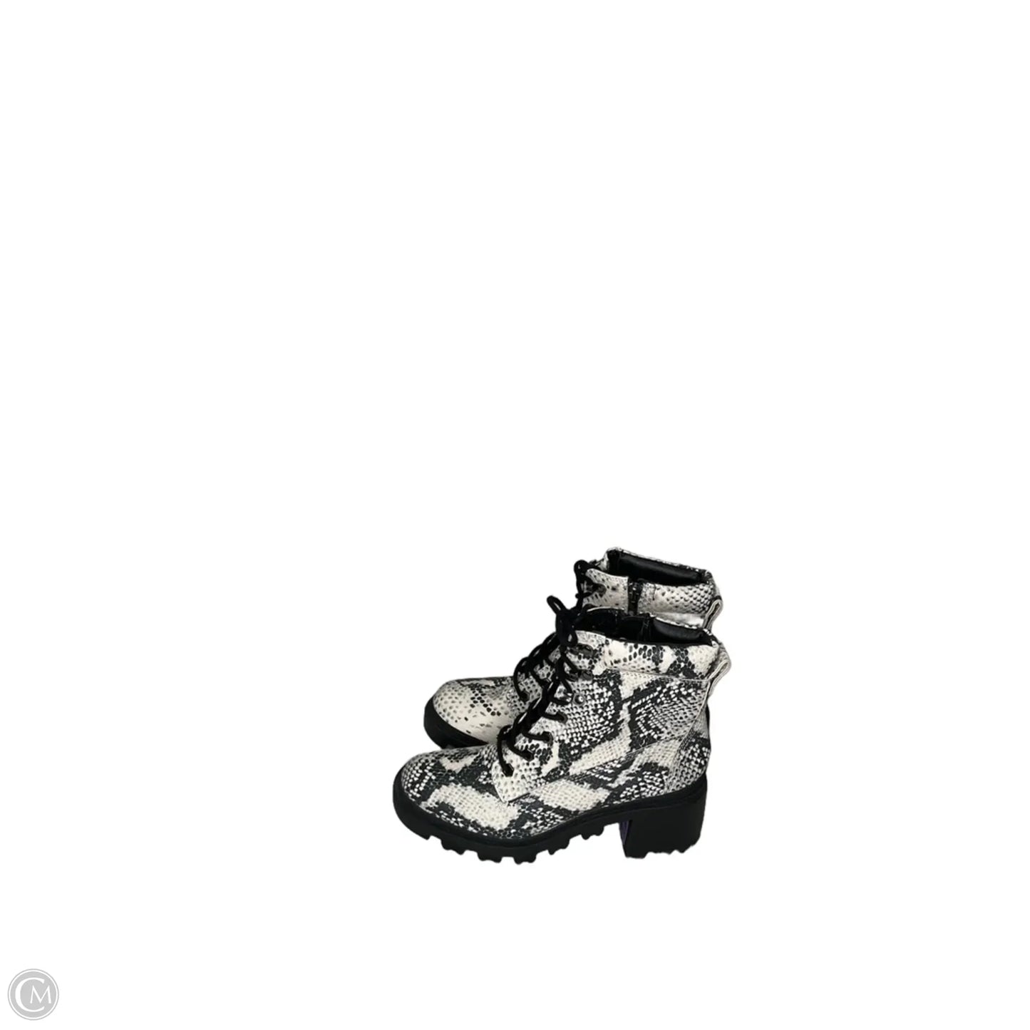 Boots Ankle Heels By Madden Girl In Snakeskin Print, Size: 8.5