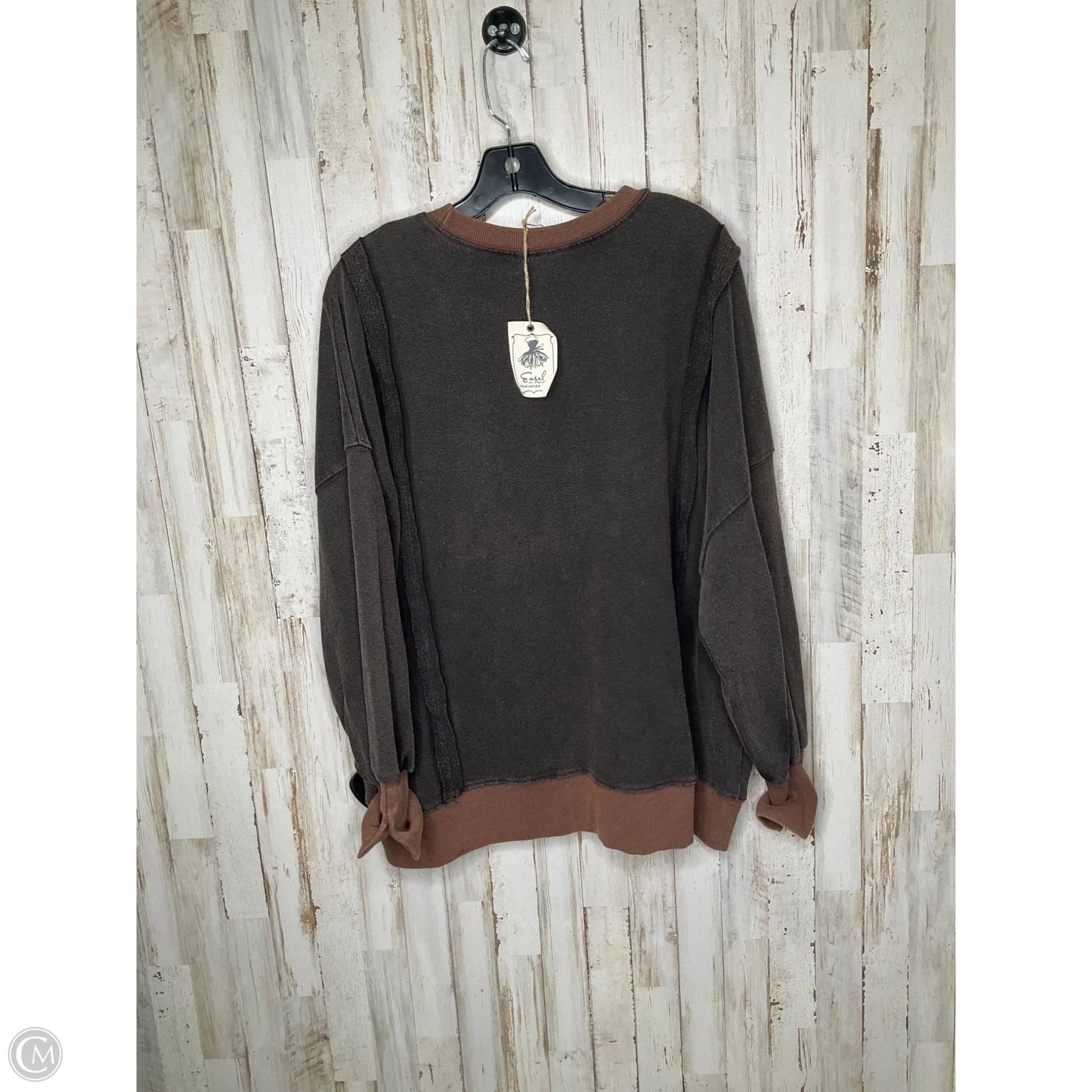 Sweatshirt Crewneck By Easel In Brown, Size: S