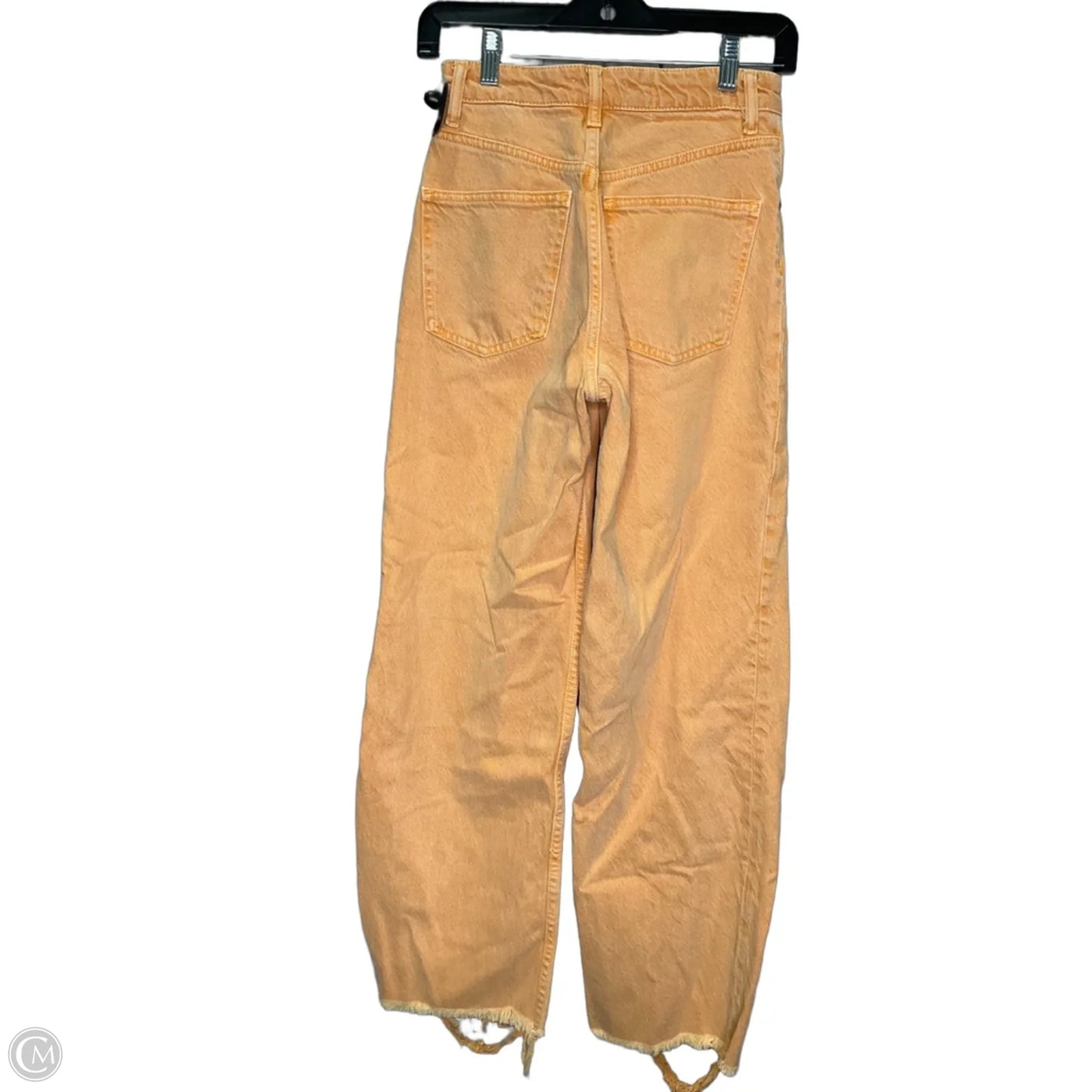 Jeans Wide Leg By Zara In Orange, Size: 4