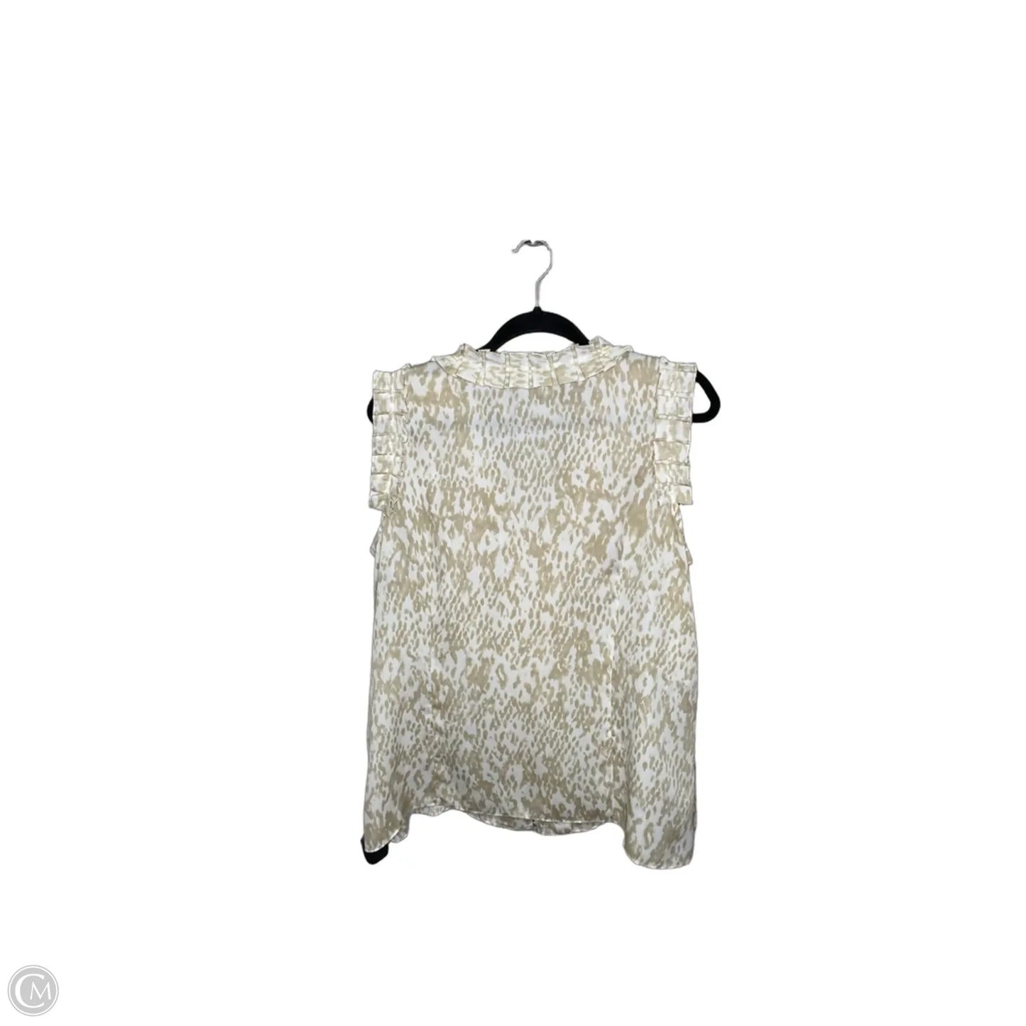 Top Sleeveless By Anne Klein In Cream & White, Size: 1x