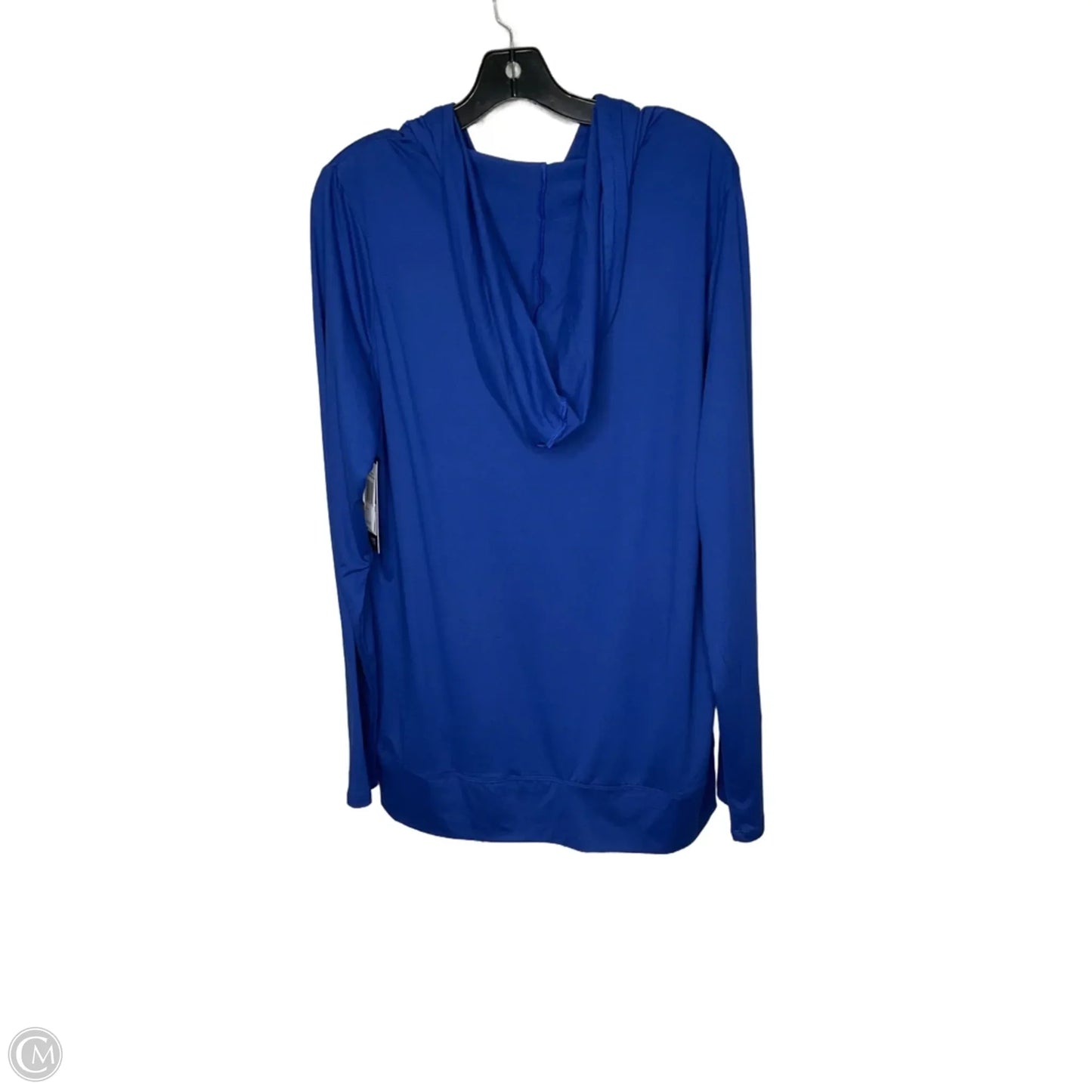 Athletic Top Long Sleeve Hoodie By Marika In Blue, Size: Xxl