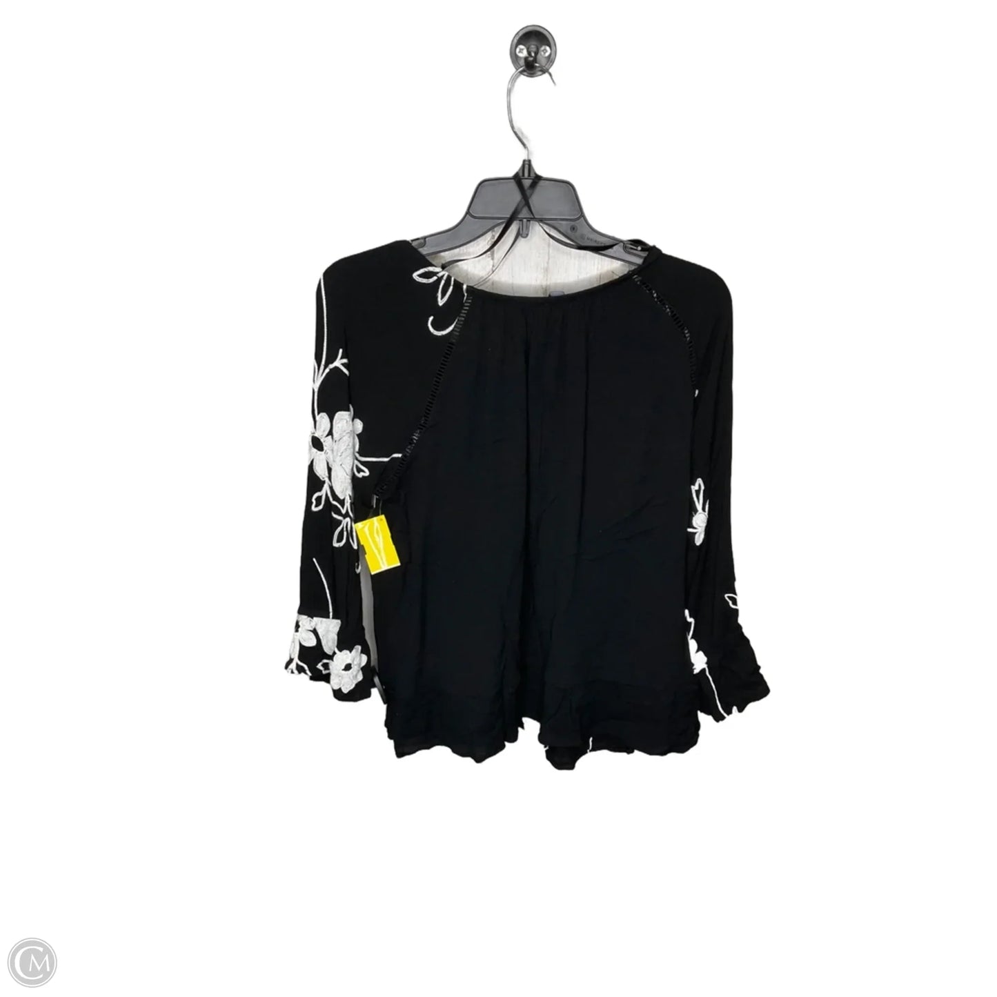 Top Long Sleeve By Inc In Black & White, Size: Xl